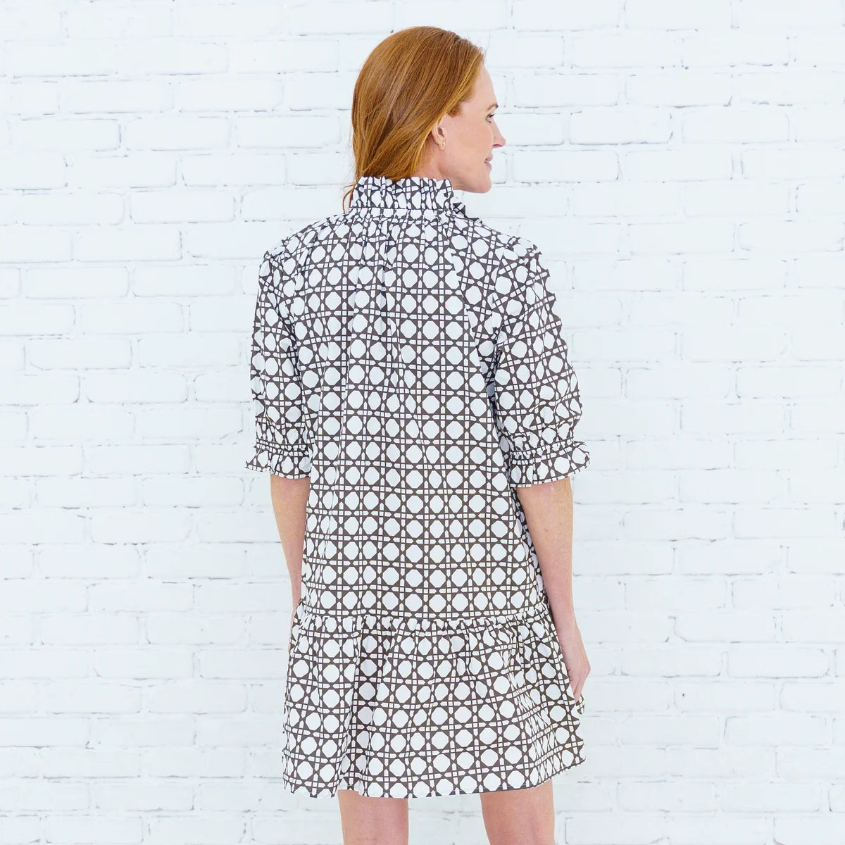 Caryn Lawn Clare Basket Dress | Mocha