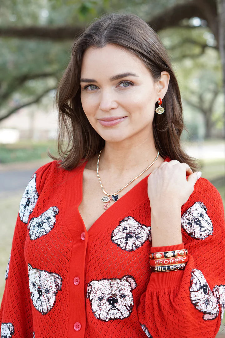 Georgia Bulldogs Enamel Hinge Bangle - Two Variants