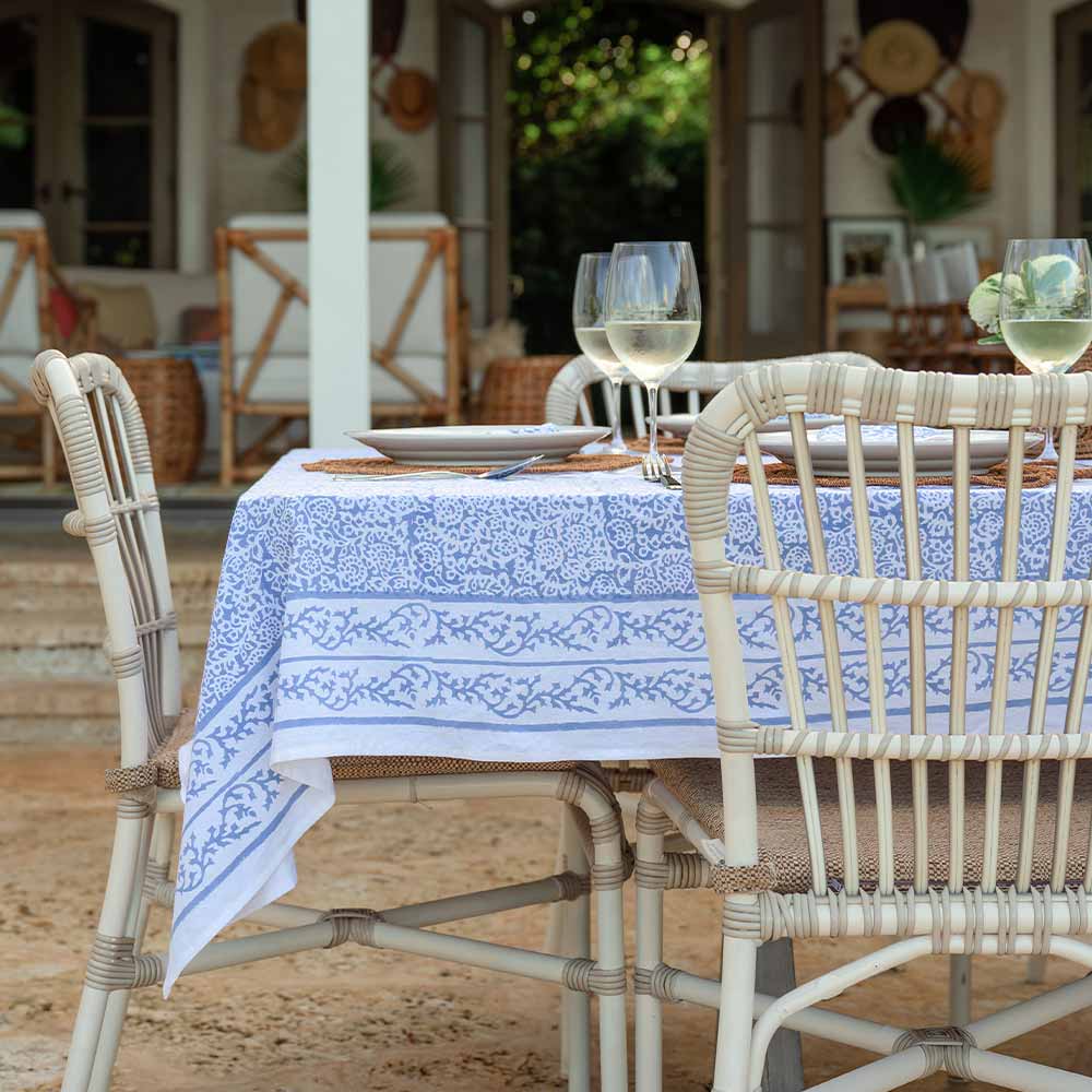 Tapestry Blue Tablecloth 60"x120"
