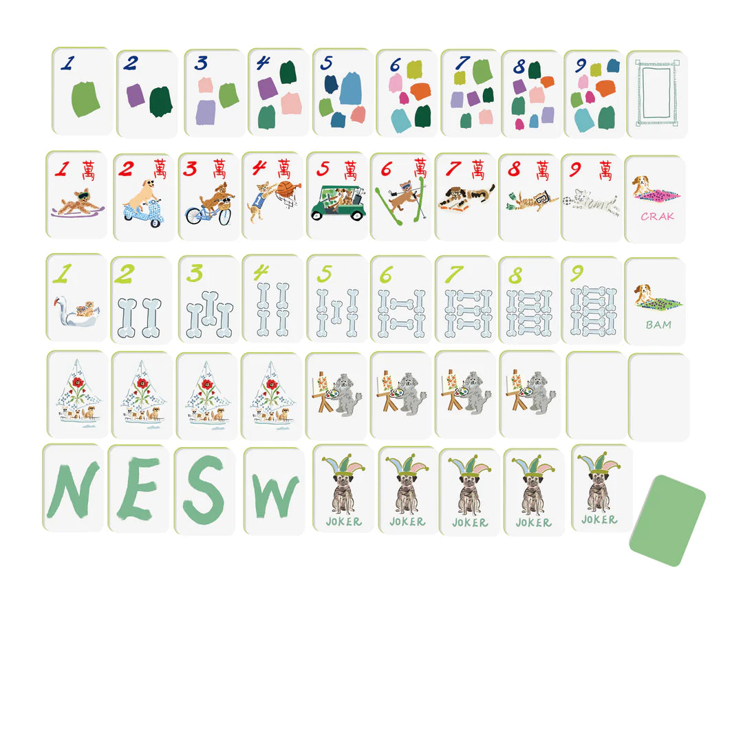 Doggie Dog Mahjong Tiles