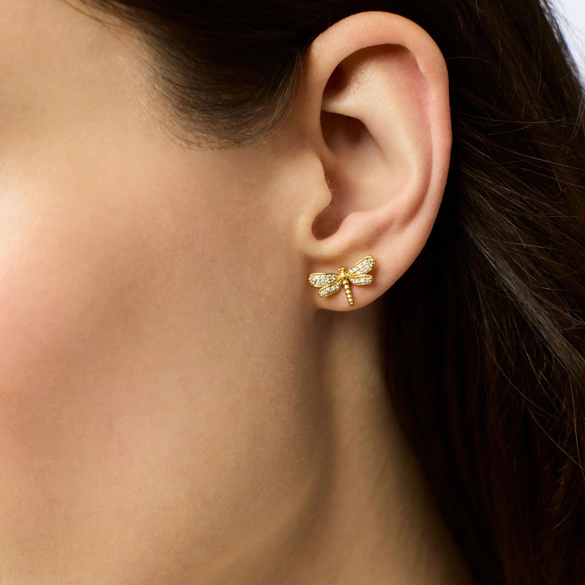 Julie Vos Dragonfly Pave Studs