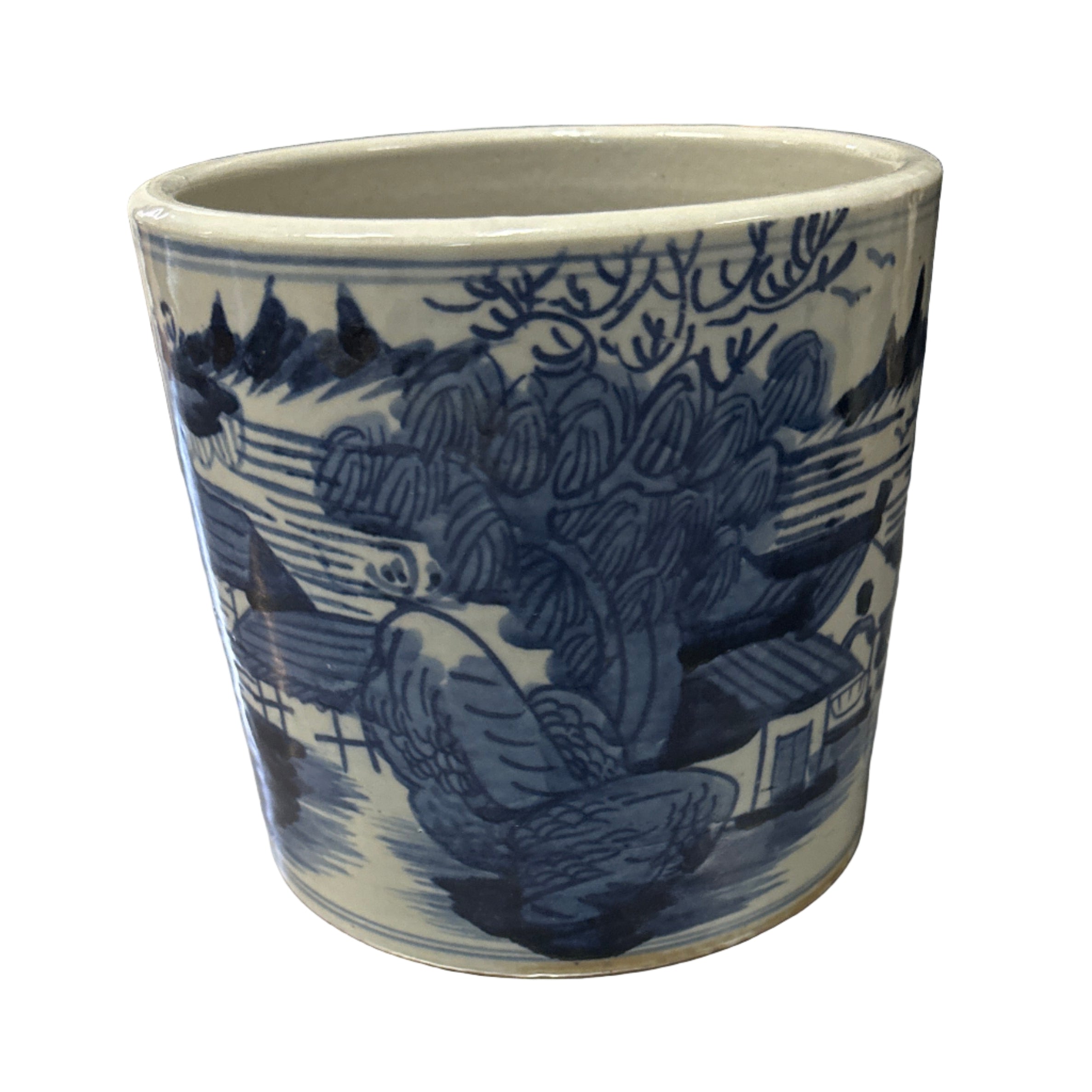 Blue and White Canton Planter