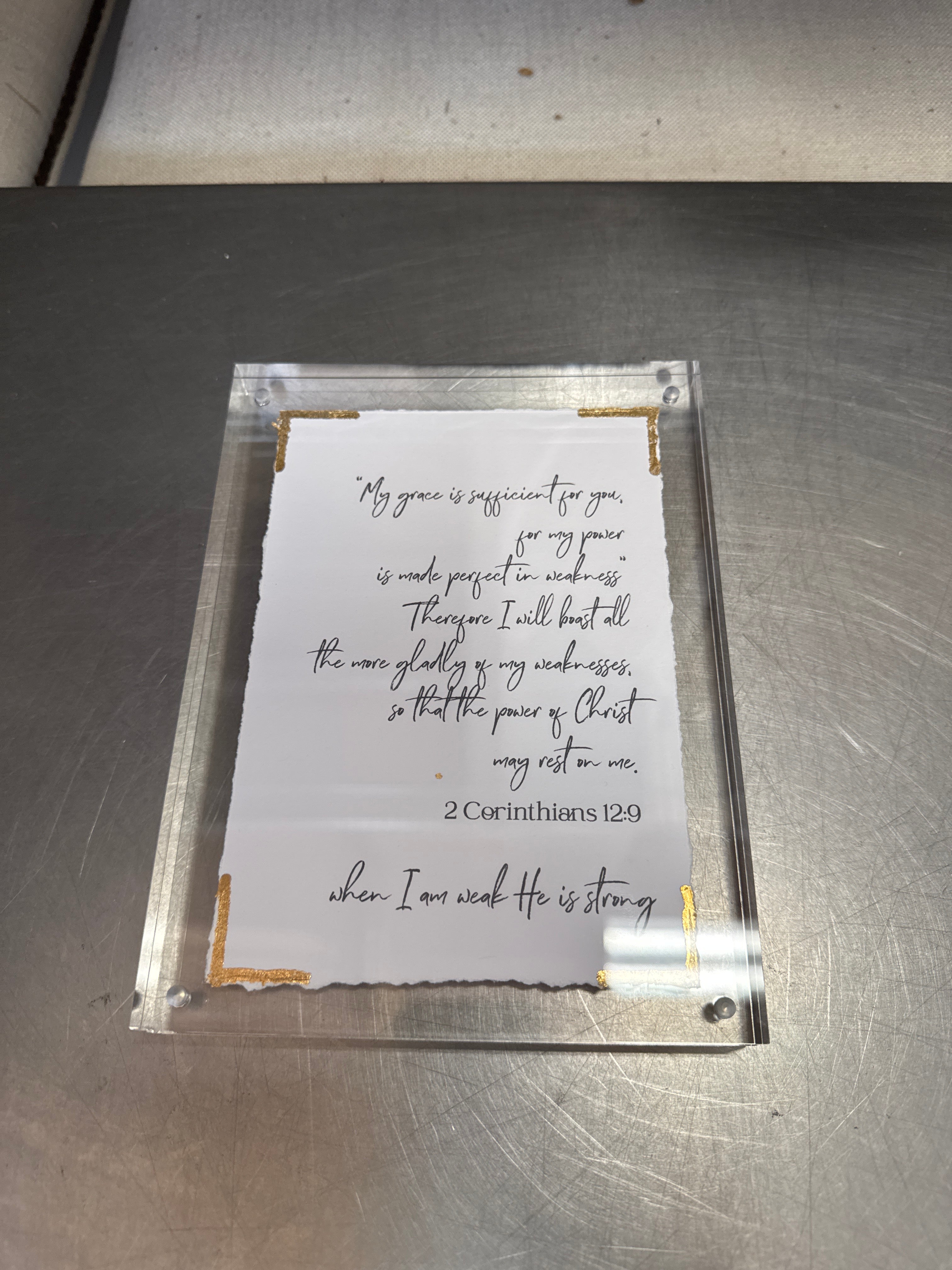Scriptures with Acrylic Frames - 6x8 - (four variants)