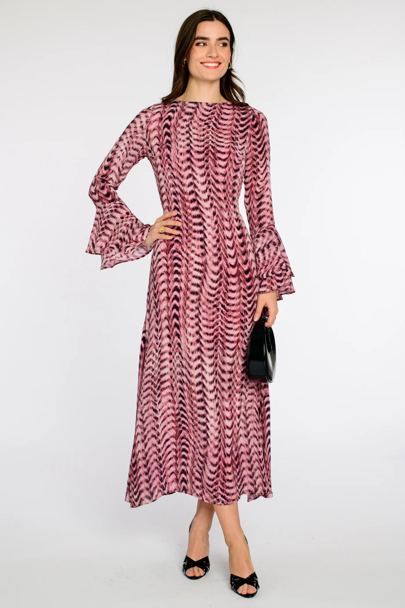 Elizabeth James Lennon Dress - Abstract Zig Zag