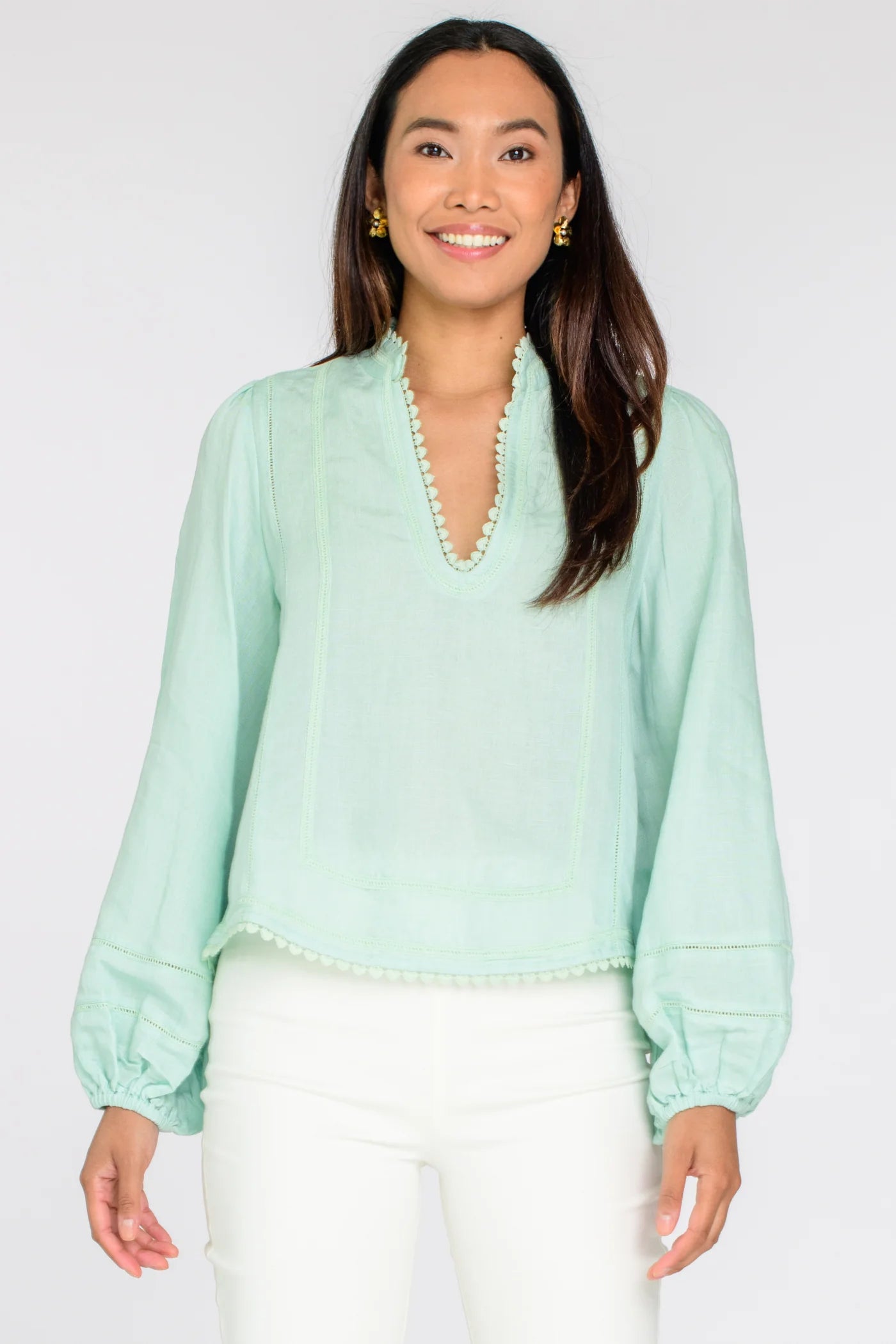 ELIZABETH JAMES Katie Top - Iced Mint