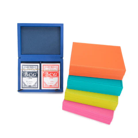 Ellen Poker Card Set - Lime, Teal, Pink and Orange