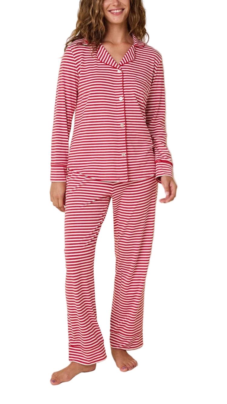 Cat's Pajamas Red Stripe Pajamas