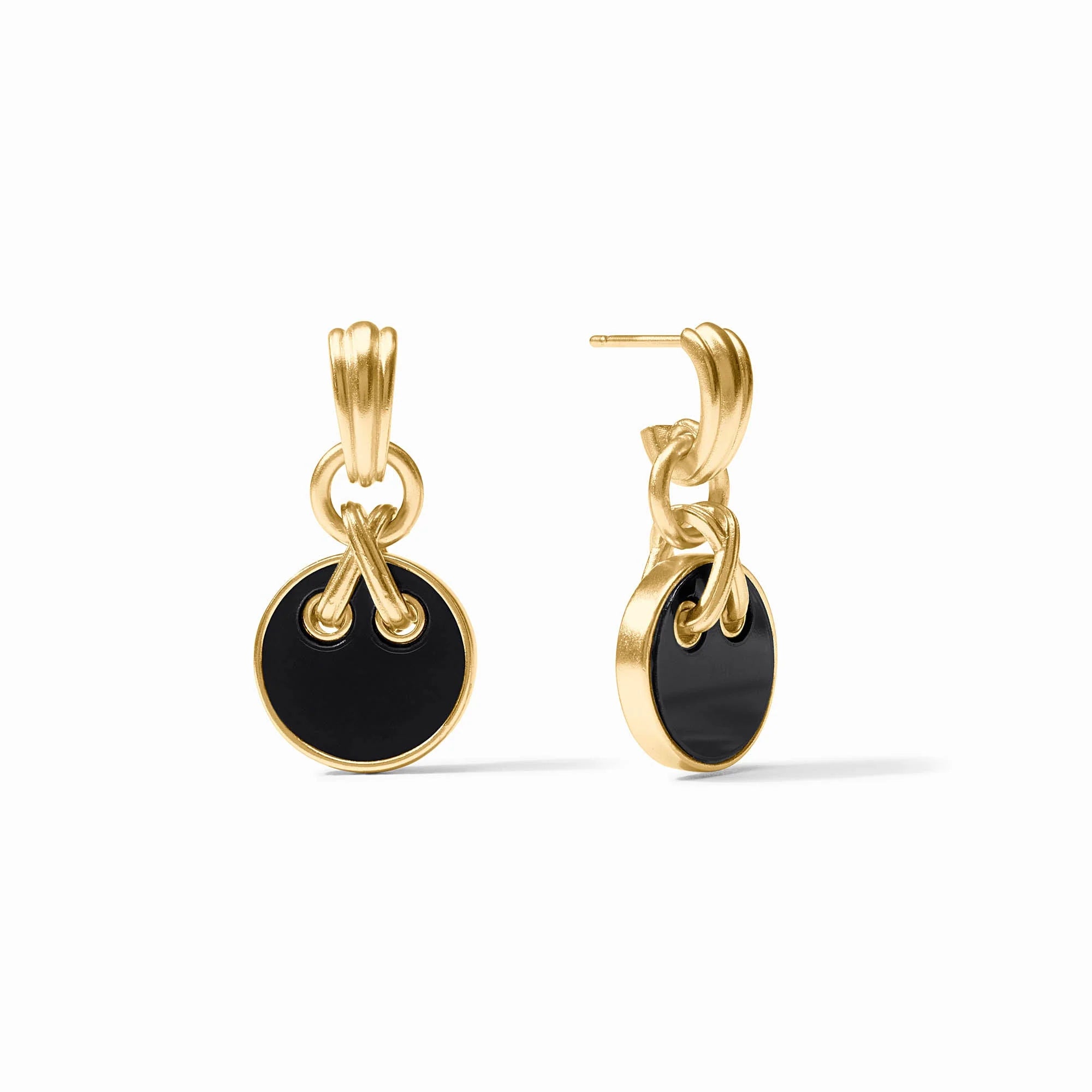 Julie Vos Essex Hoop & Charm Earring | Obsidian Black