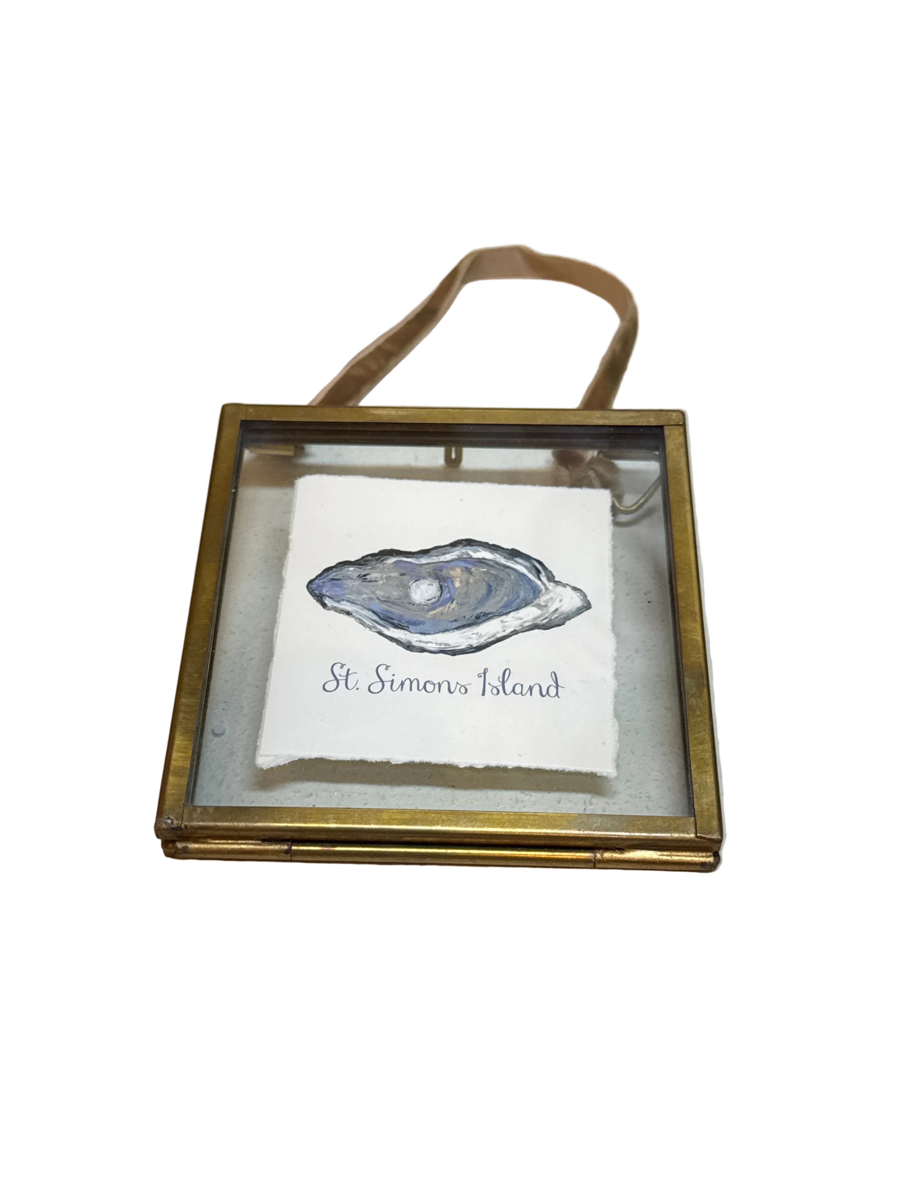 Oyster with Location: Brass Ornament