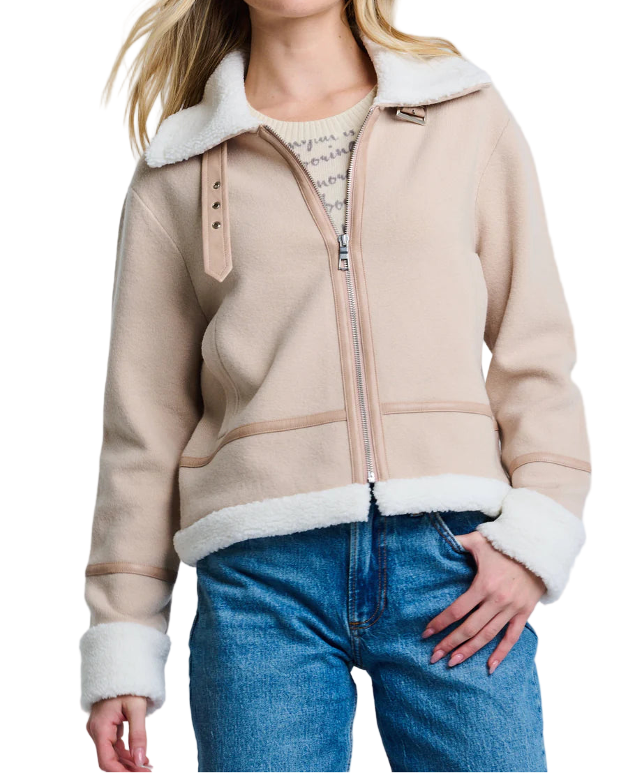 Lisa Todd The Moto Jacket - Latte/Winter