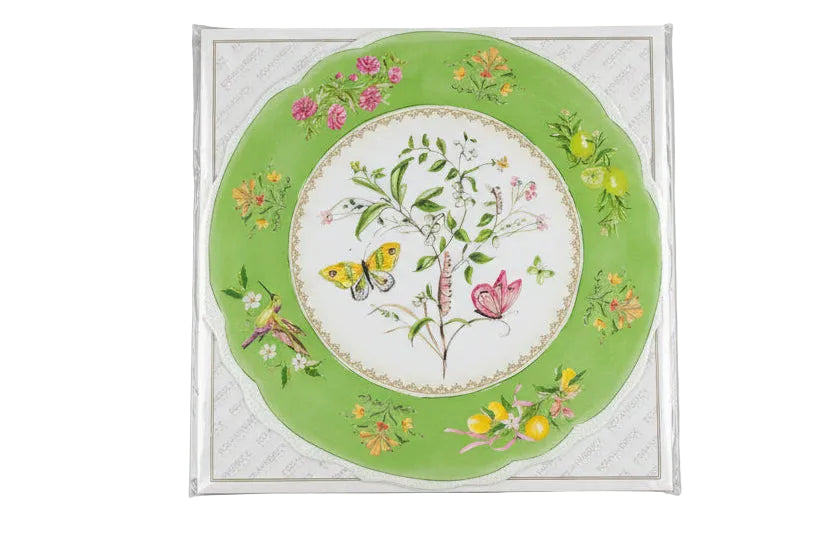 Green Plate with Butterflies and Vines Placemats