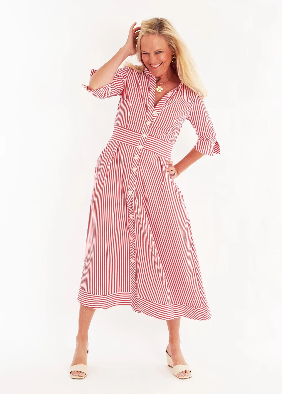 CK Bradley Monaco Dress - Mulberry Stripe