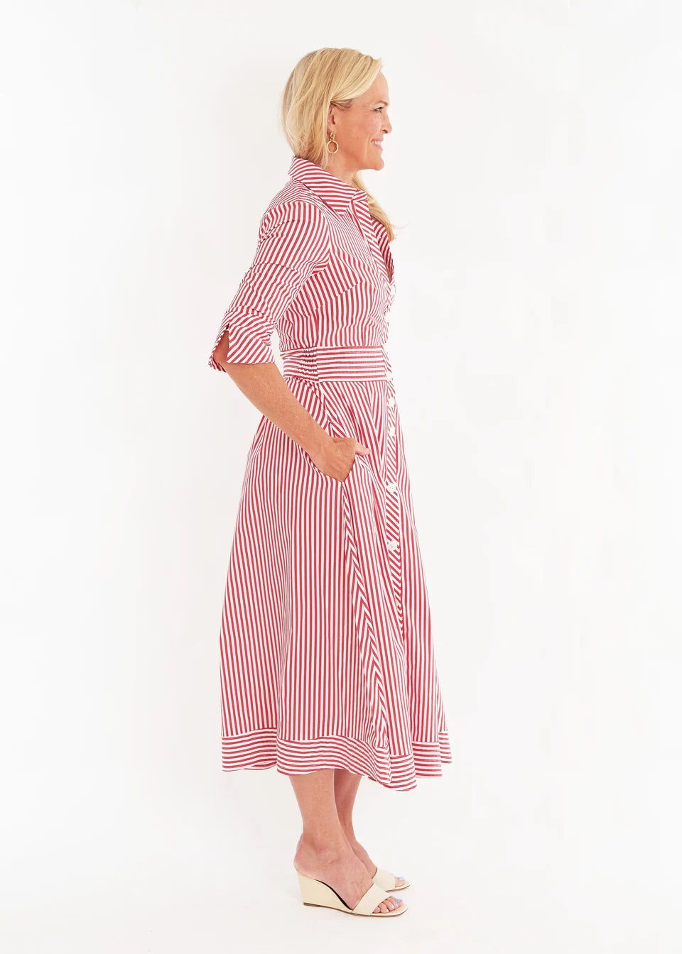 CK Bradley Monaco Dress - Mulberry Stripe