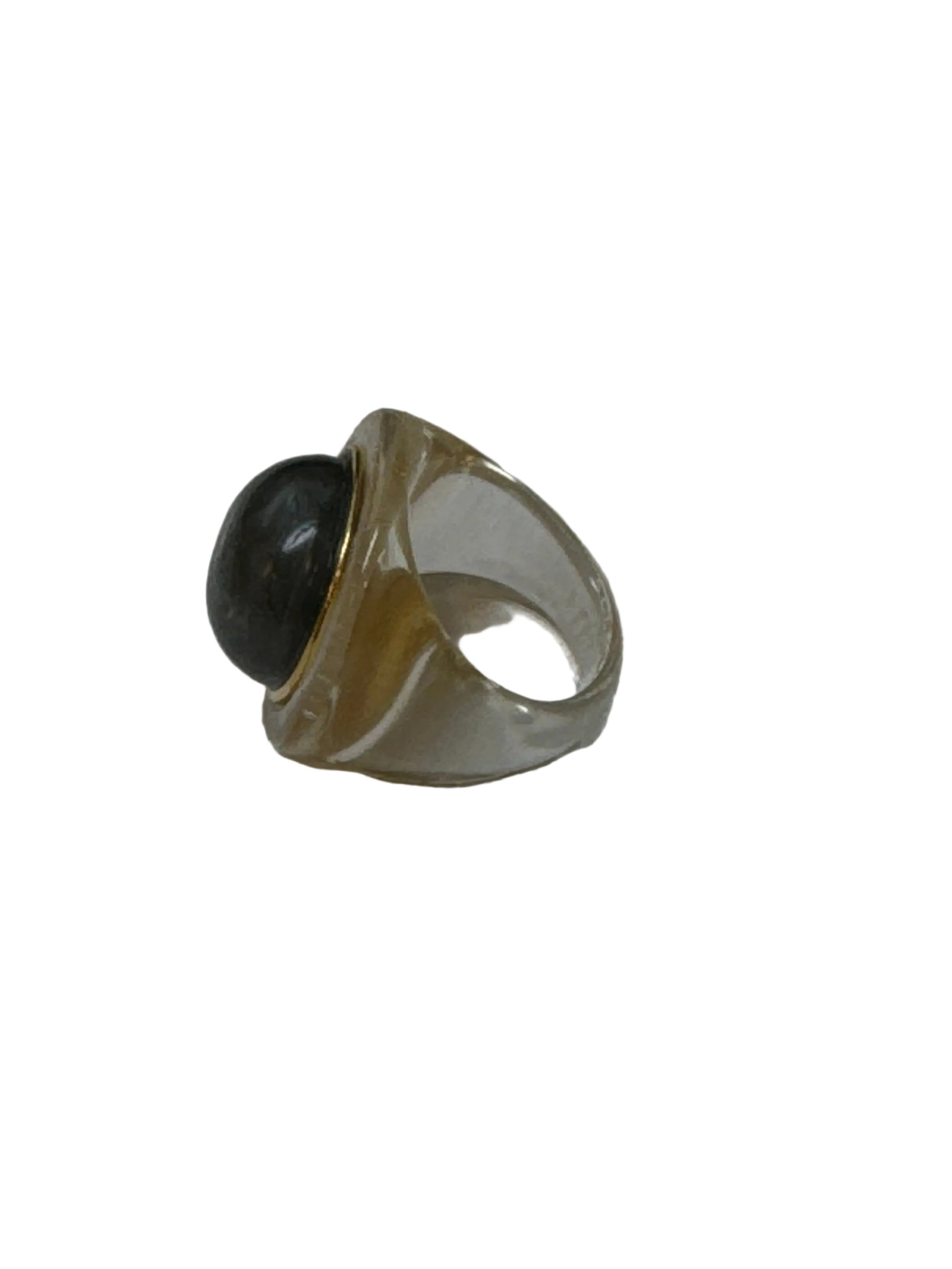 Lucas Jack Clear Resin - Labradorite Ring