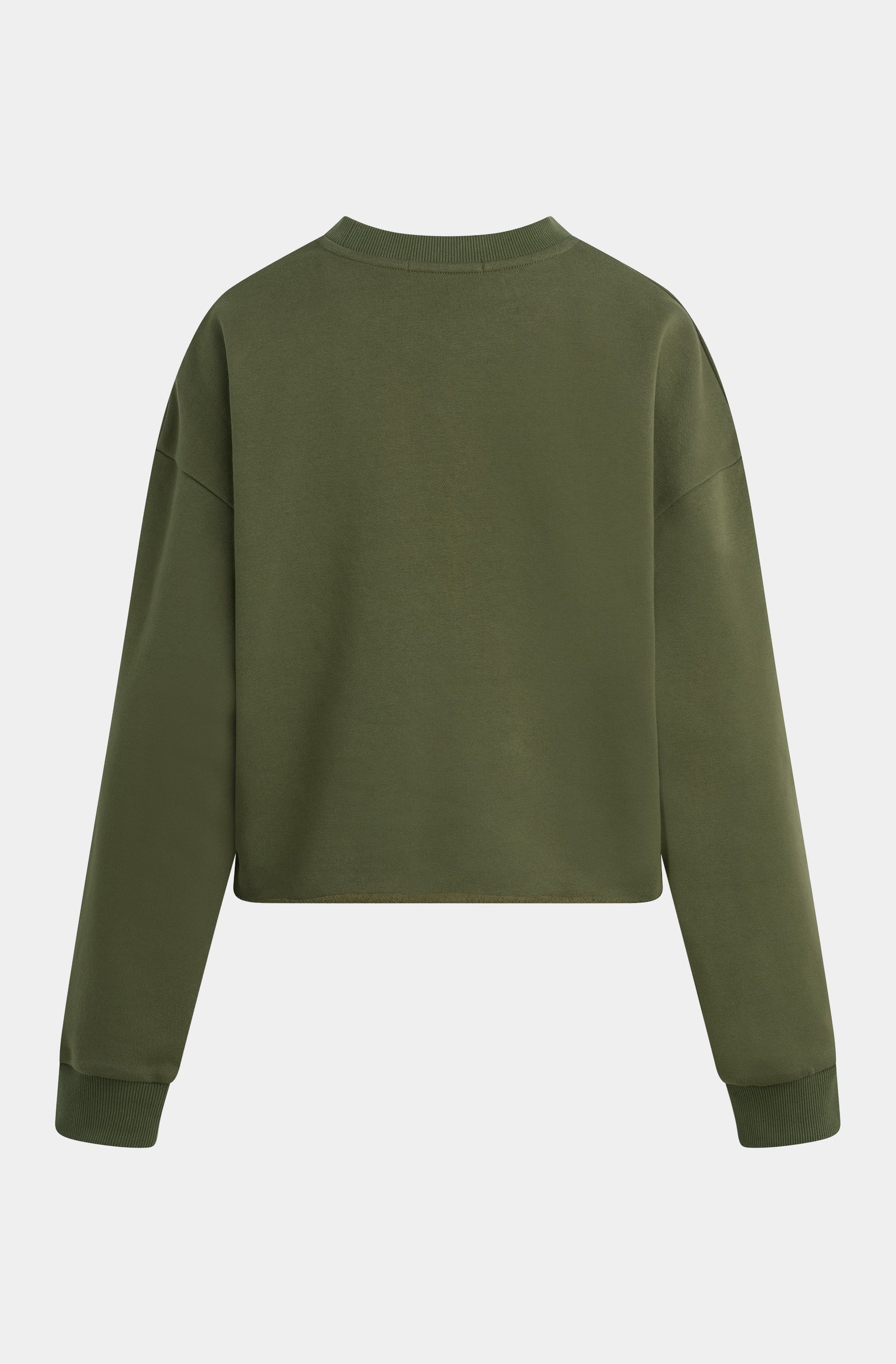 Favorite Daughter Cropped Collegiate Sweatshirt - Smoketree/Gardenia