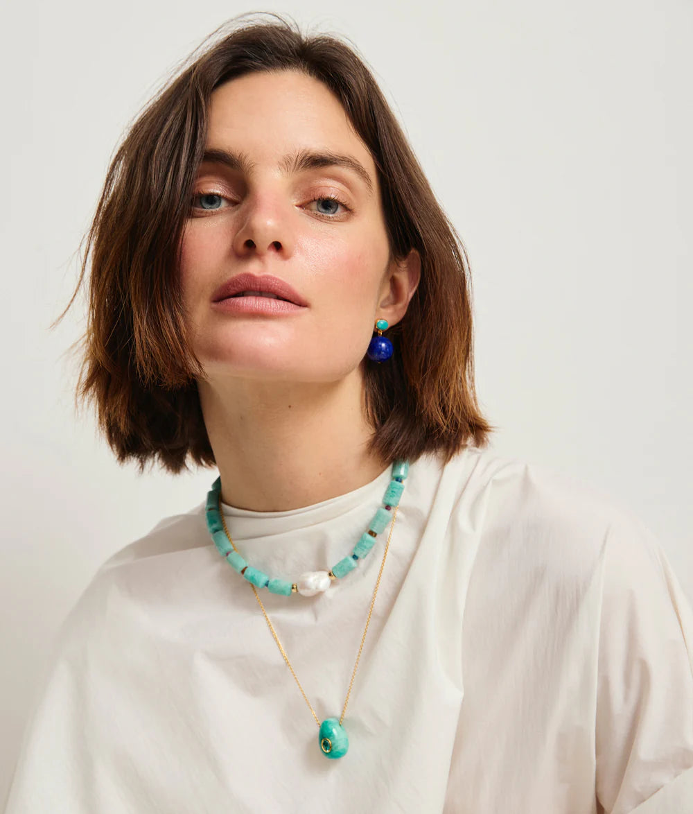 Lizzie Fortunato Curio Necklace in Amazonite