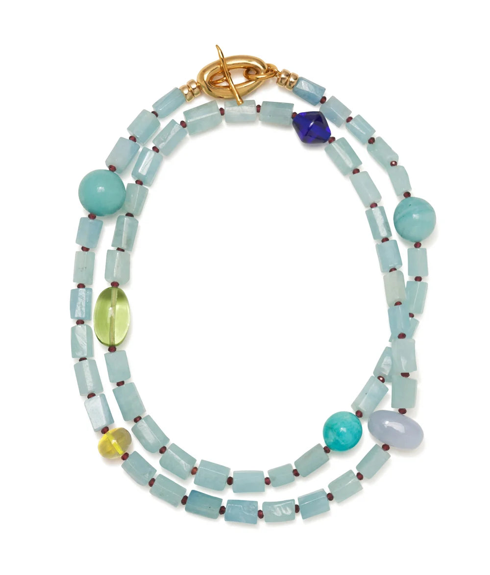 Lizzie Fortunato Circo Necklace in Blue Mist