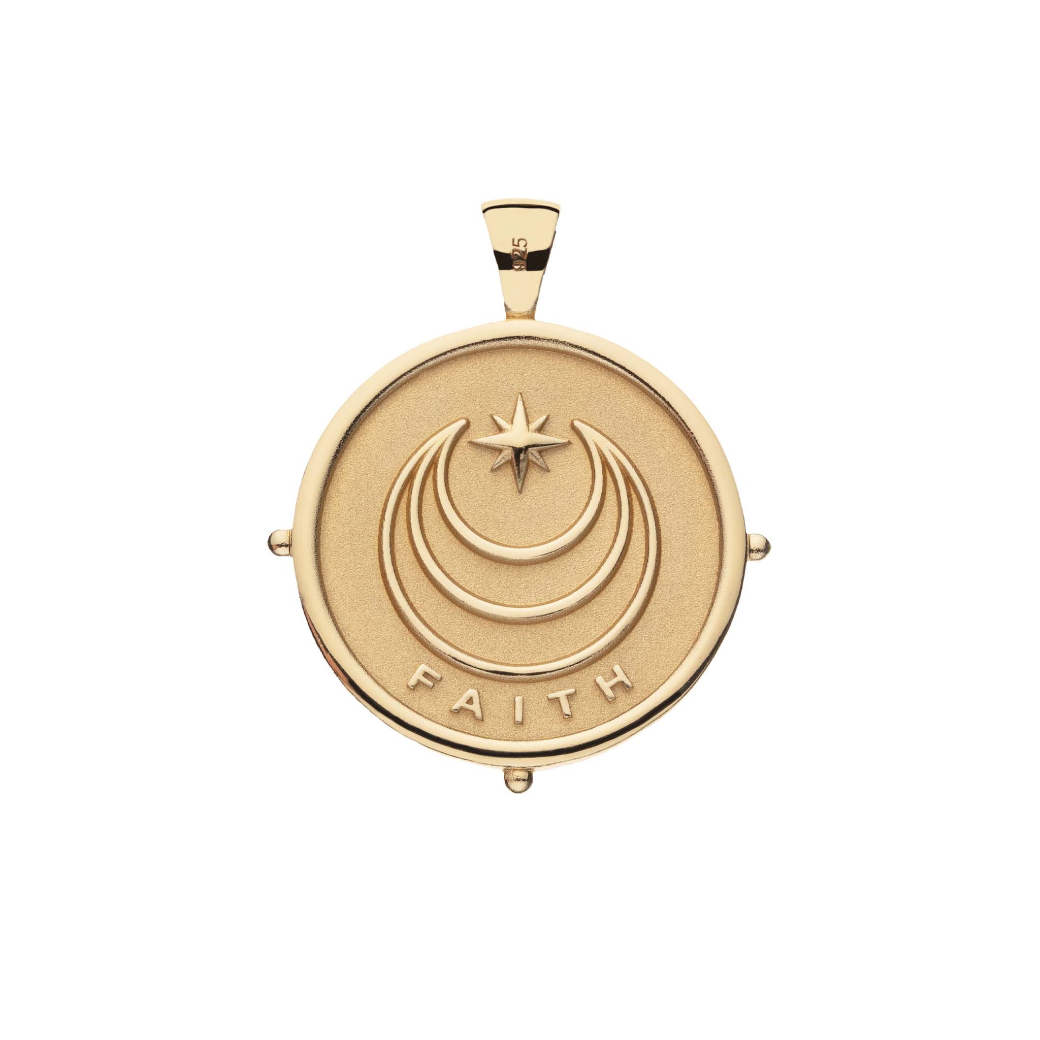 Jane Win - Faith Pendant Original Coin with 18" Drawn Link Chain