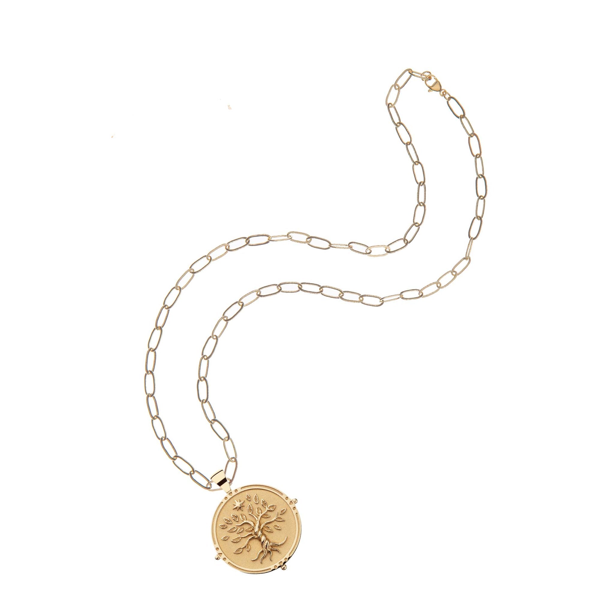 Jane Win - Faith Pendant Original Coin with 18" Drawn Link Chain