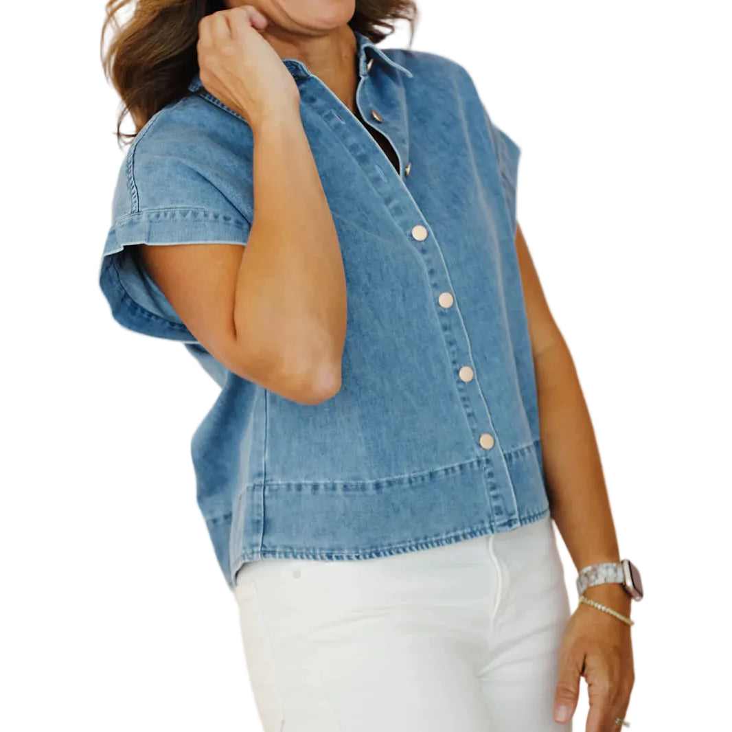 Heidi Houston Denim Top