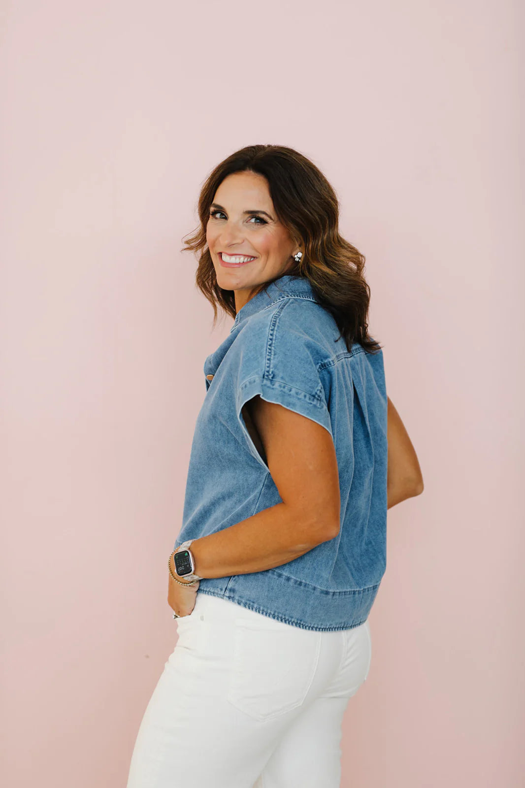 Heidi Houston Denim Top