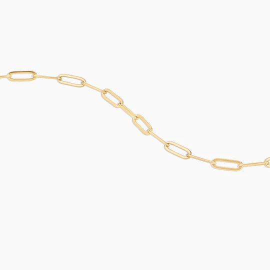 Finn Paperclip Charm Necklace - Up to 18"