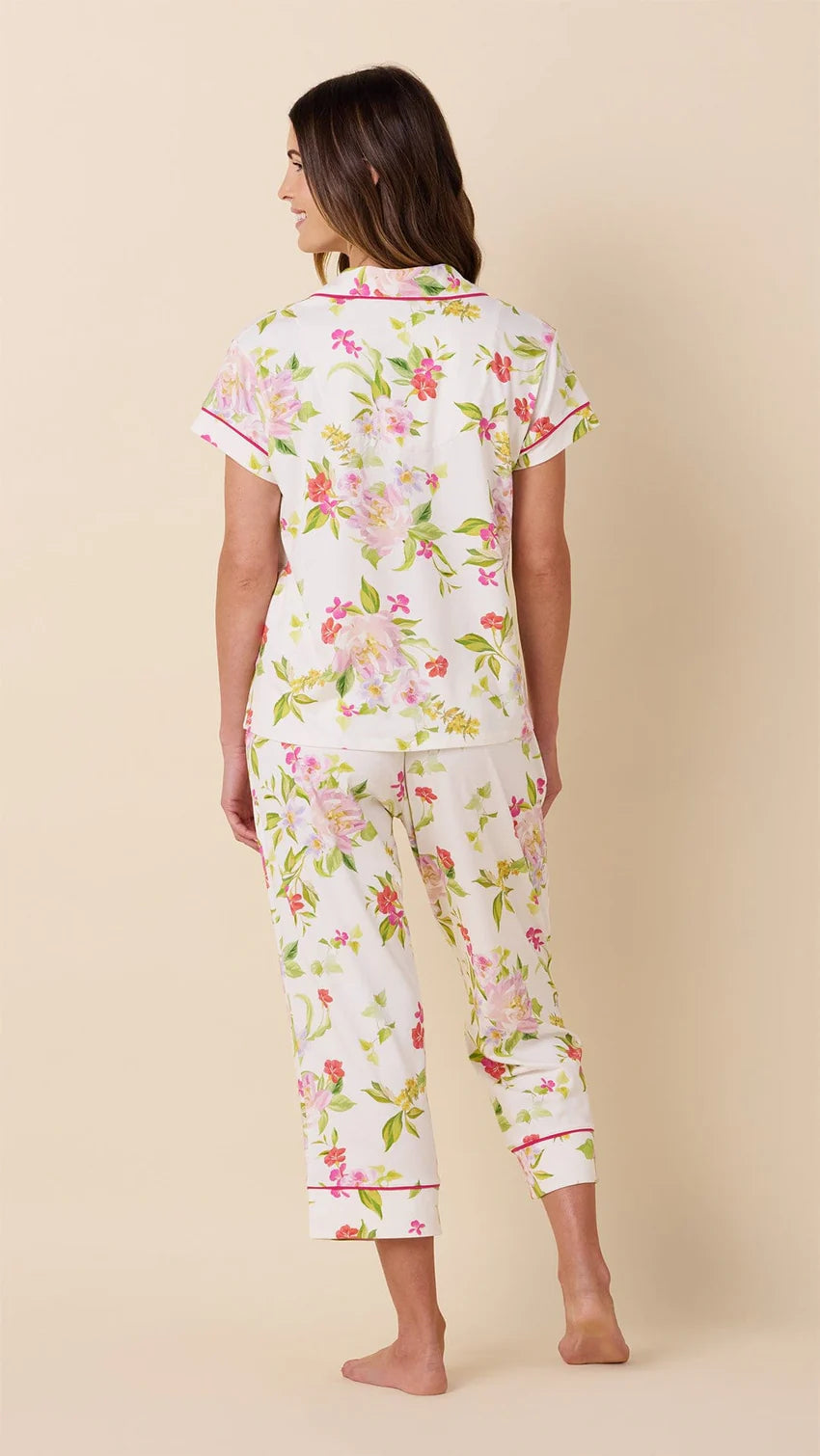 Florentina Pima Knit Capri Pajamas