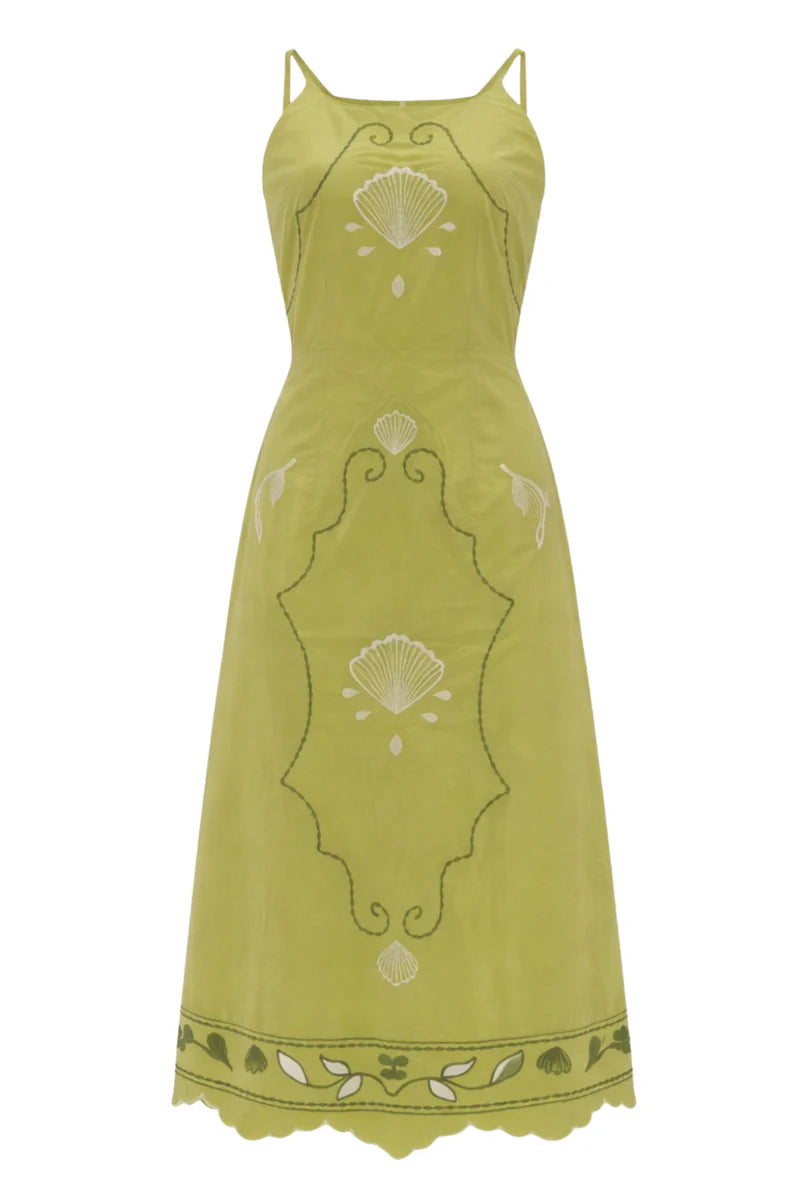 Anna Cate Francis Midi Dress - Pastel Mint