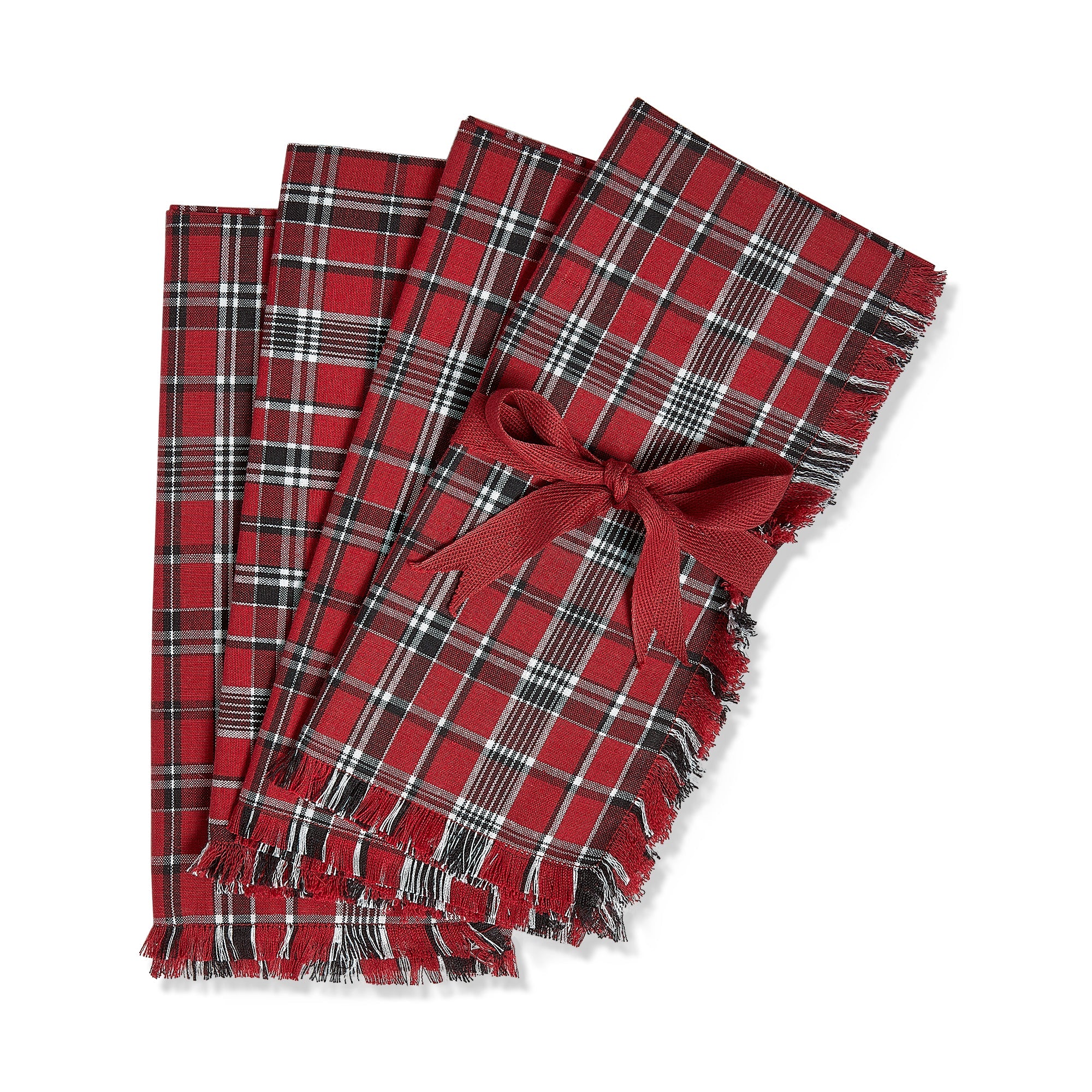Winter Sketches Napkin Set of 4 - Red