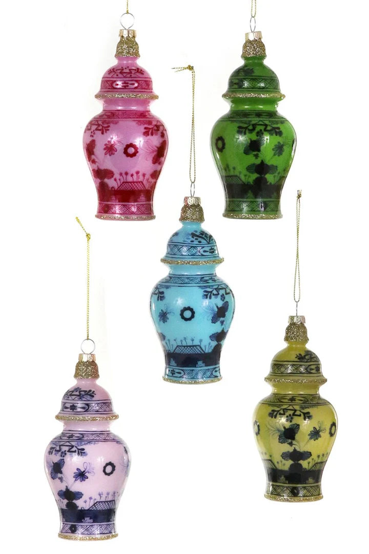 Gilded Urn Ornaments - 5 Colors