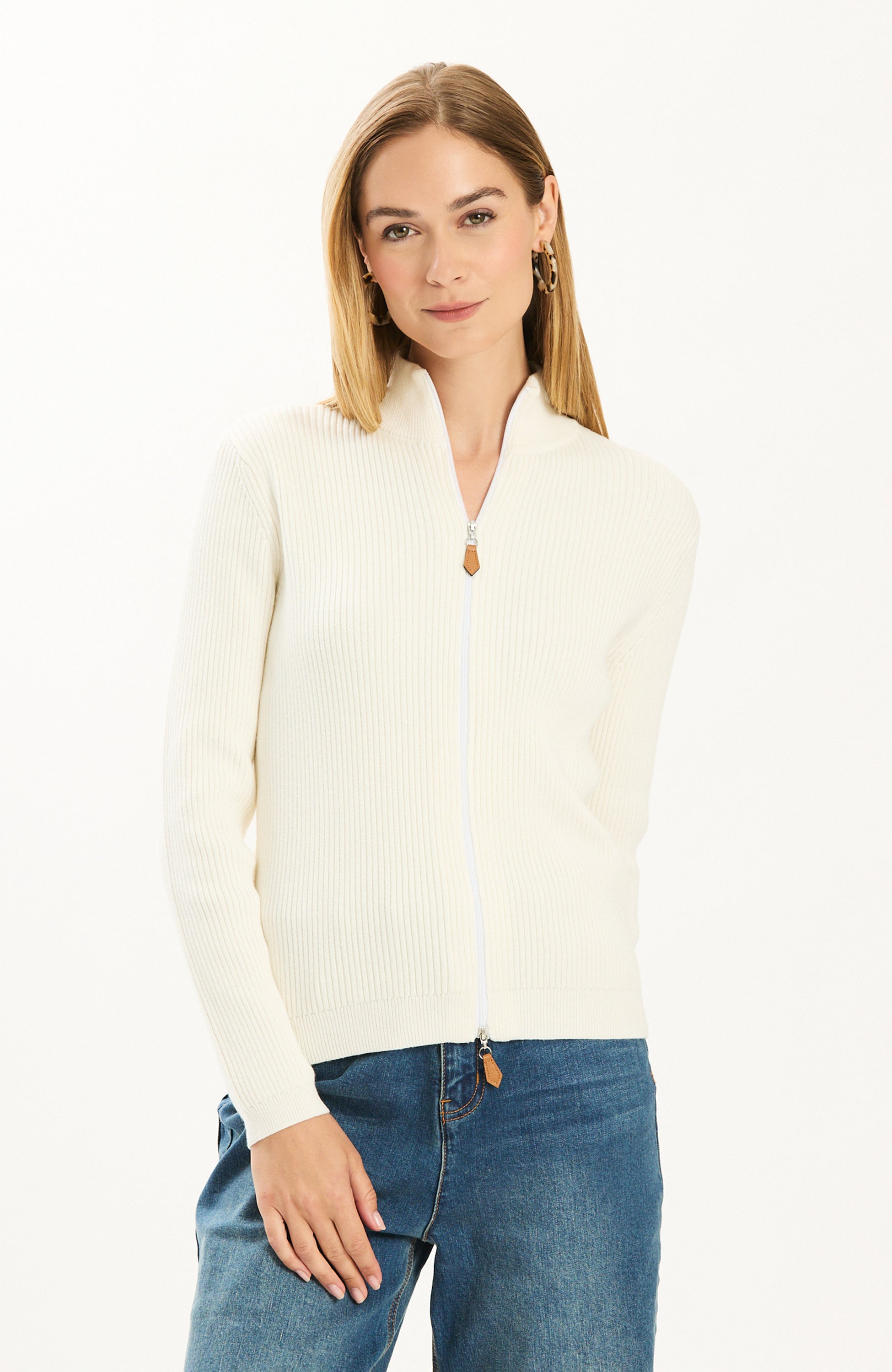 Tyler Boe Chatham Rib Cardigan | Ivory