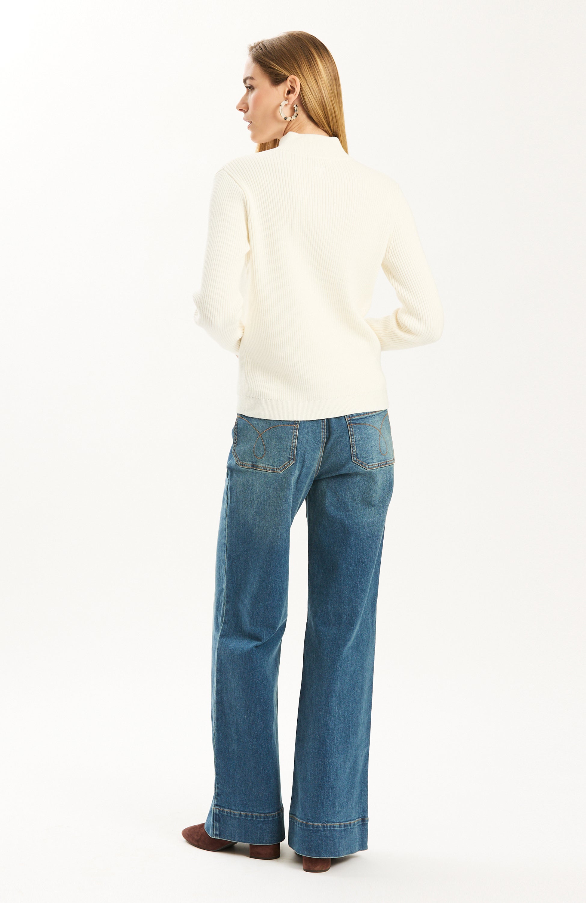 Tyler Boe Chatham Rib Cardigan | Ivory