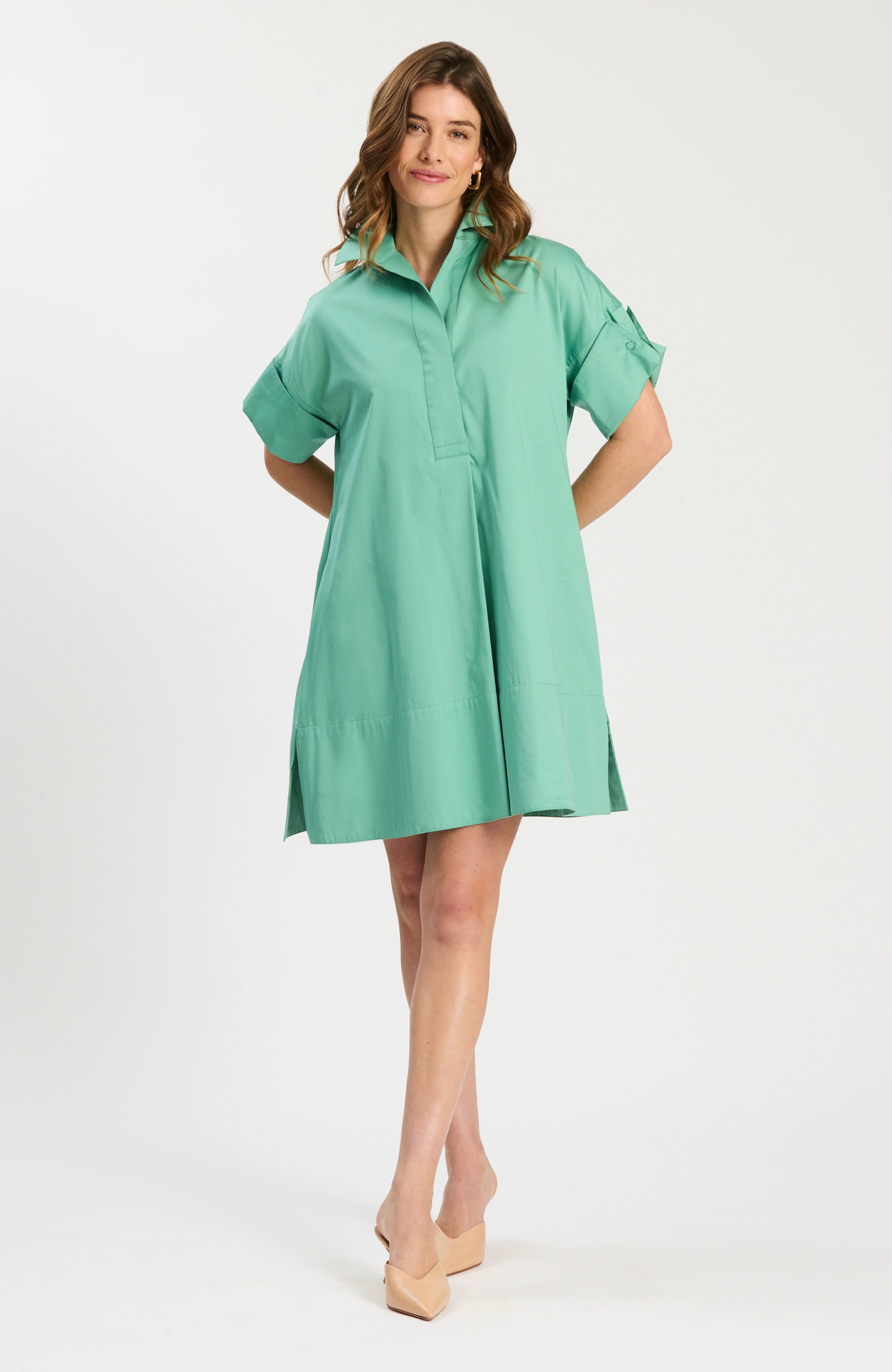 Tyler Boe Creme de Menthe Addie Dress