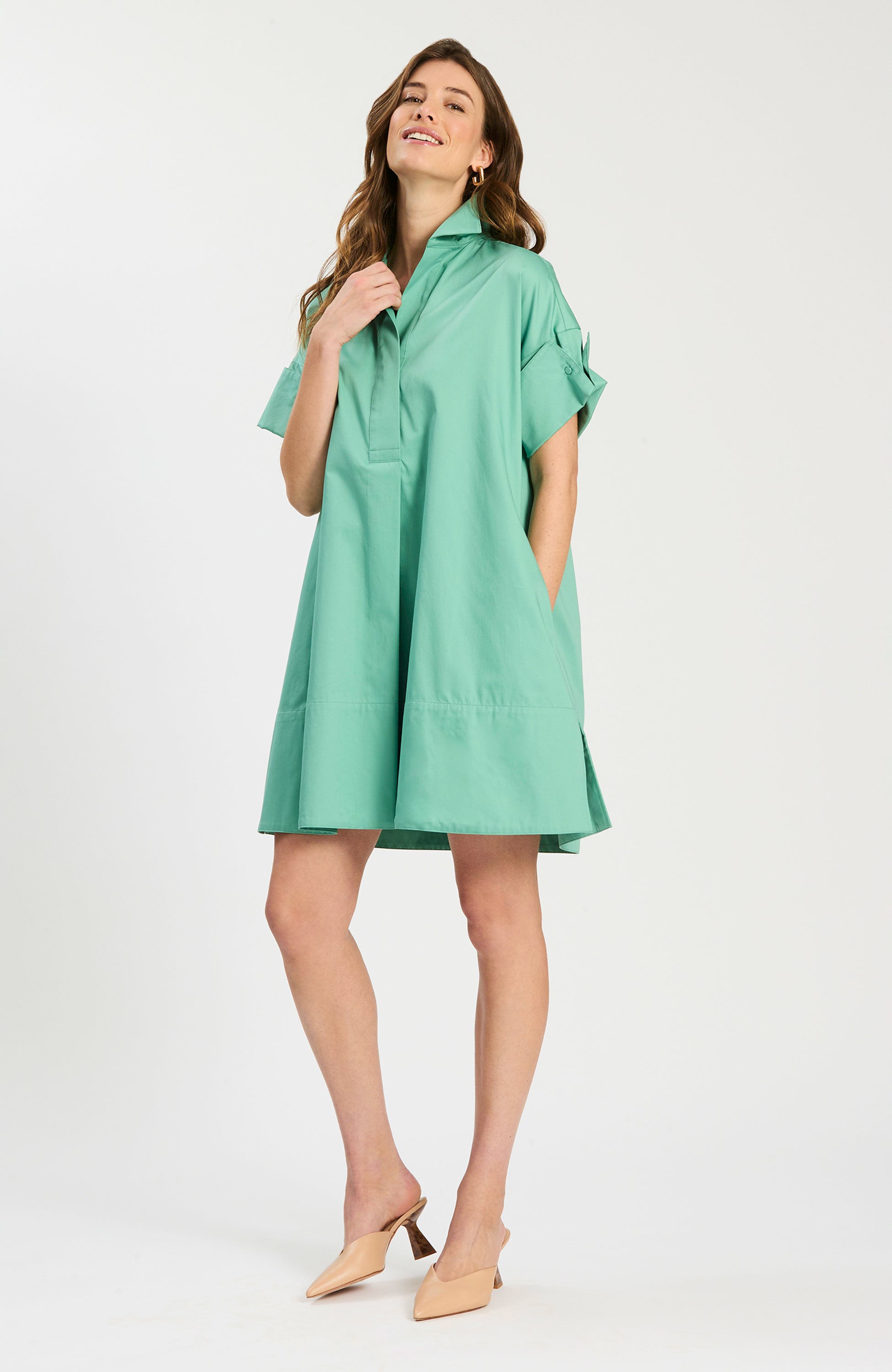 Tyler Boe Creme de Menthe Addie Dress
