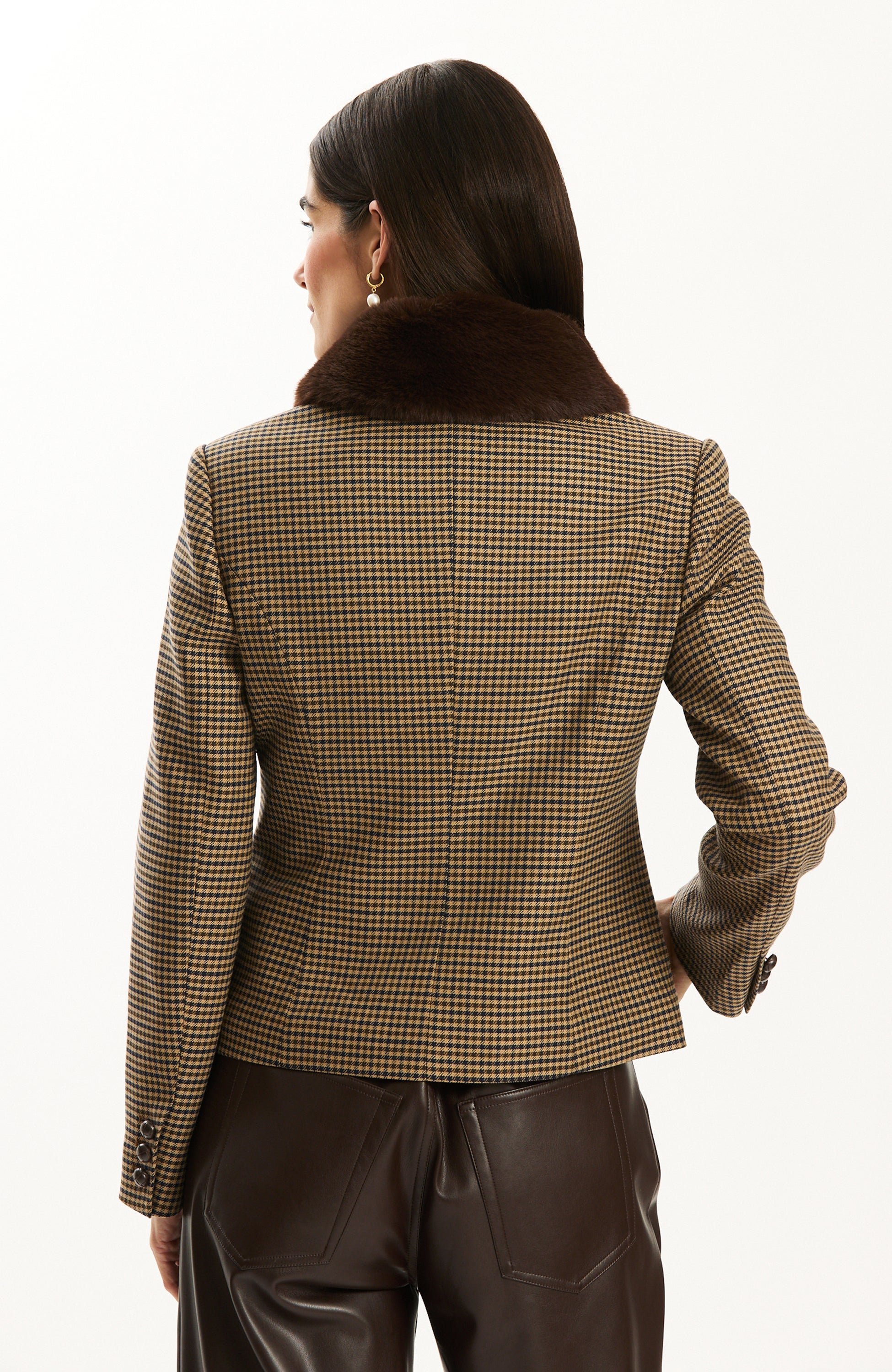 Tyler Böe Lucy Mixed Media Jacket - Dark Brown