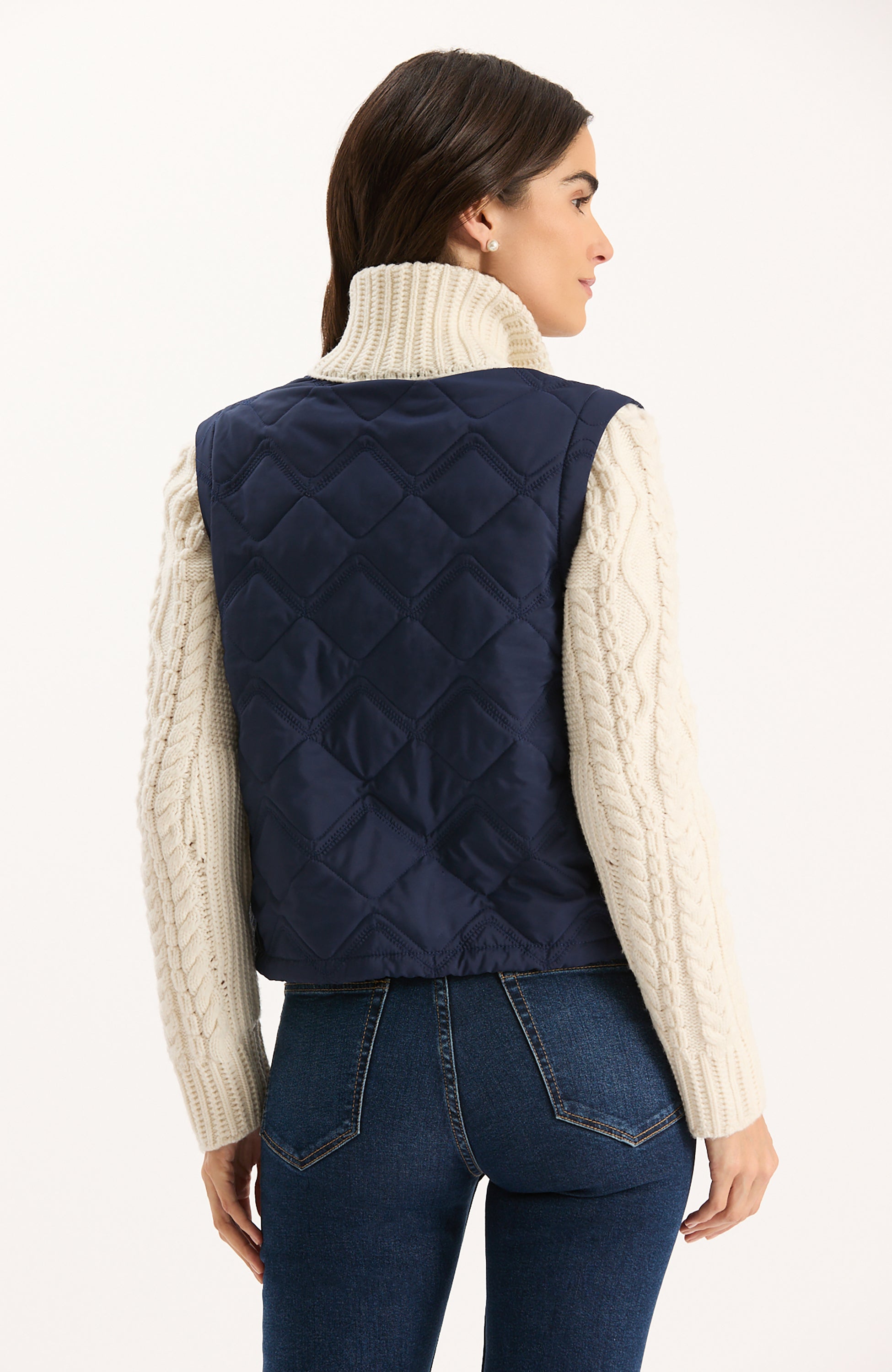 TYLER BÖE Andie Mix Media Jacket - Navy