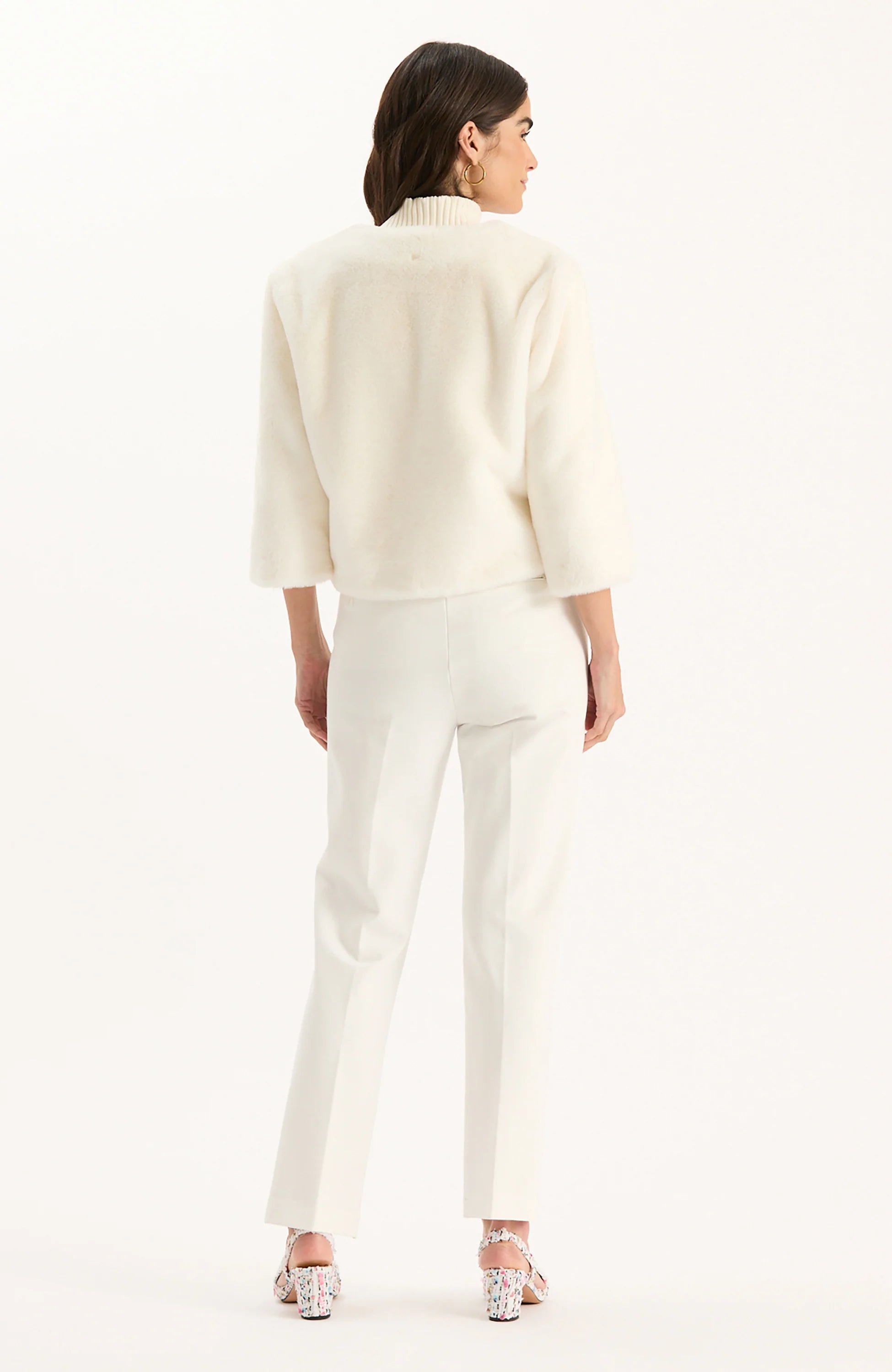 TYLER BÖE Aspen Faux Fur Jacket - Ivory