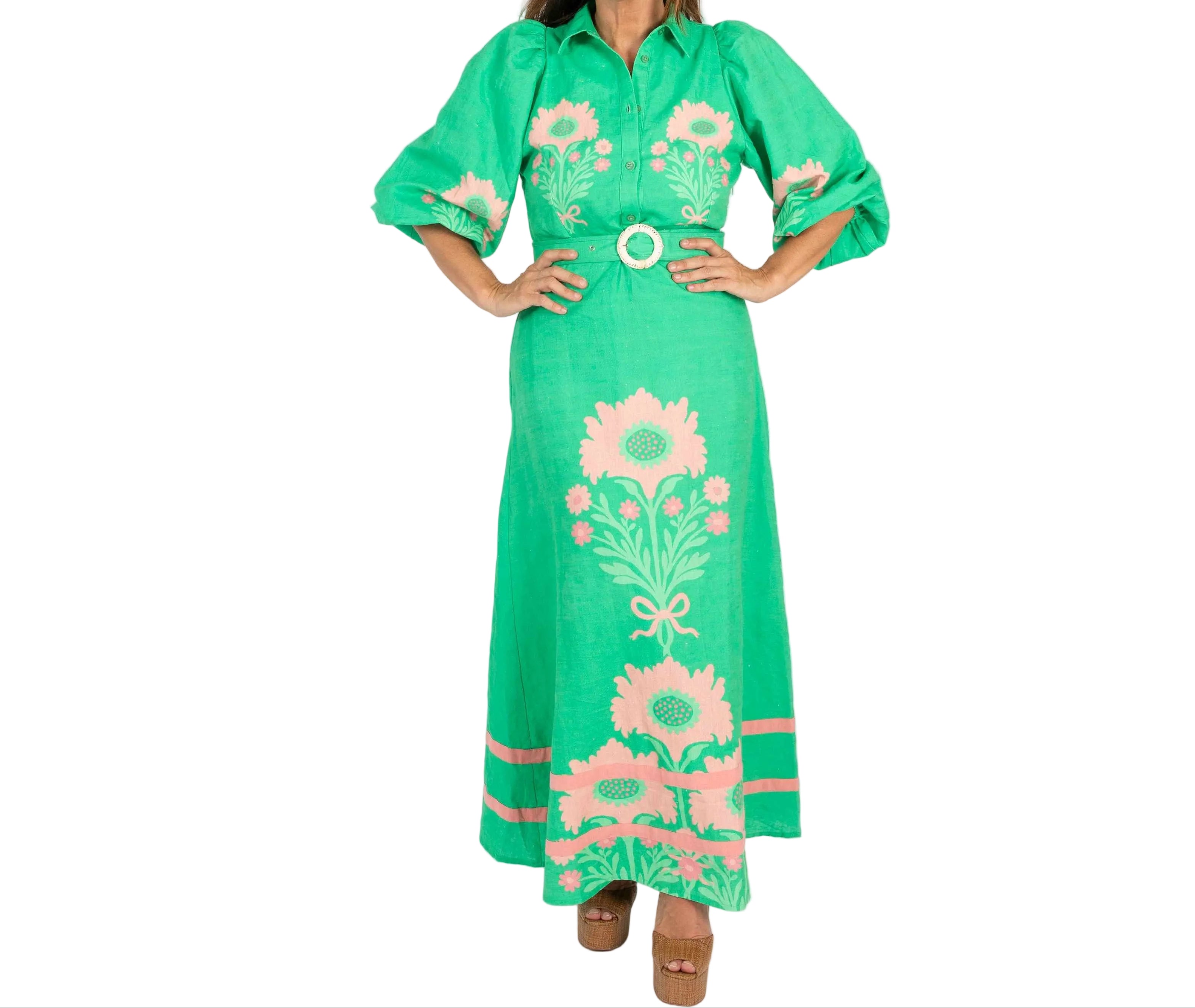 GARLAND Lyla Dress - Pink Henrietta