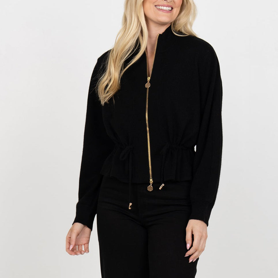 Emily McCarthy Bailey Bomber - Midnight Cashmere