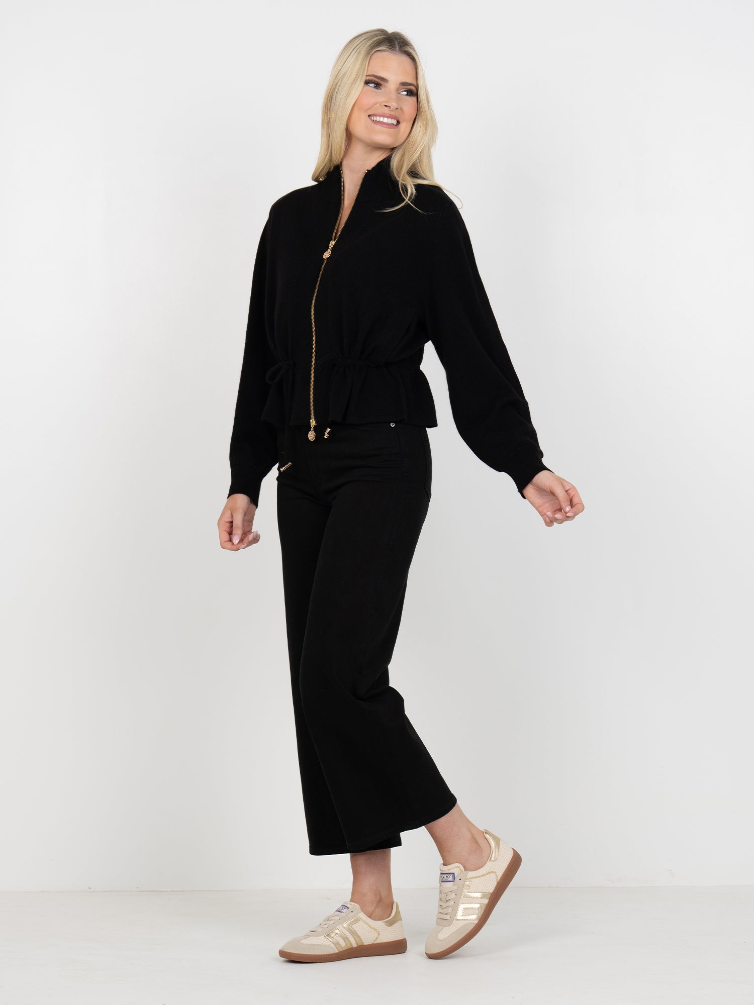 Emily McCarthy Bailey Bomber - Midnight Cashmere