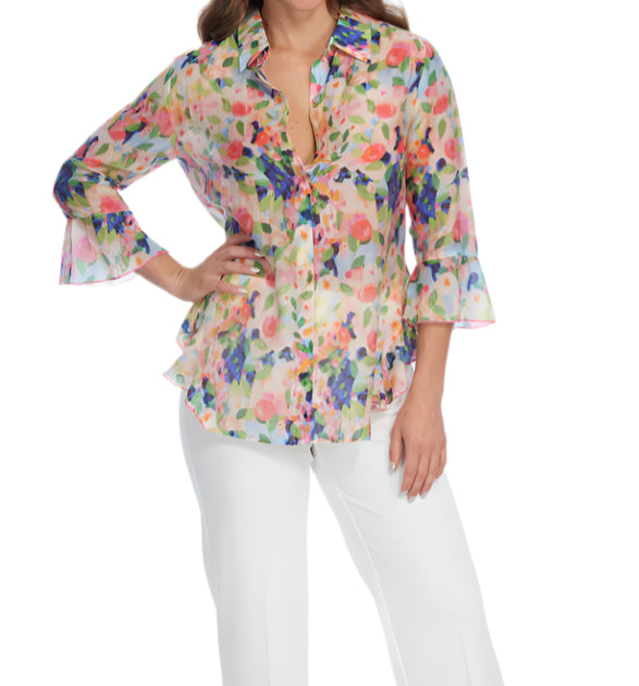 Stella White Denim Pull On Wide Leg Pant