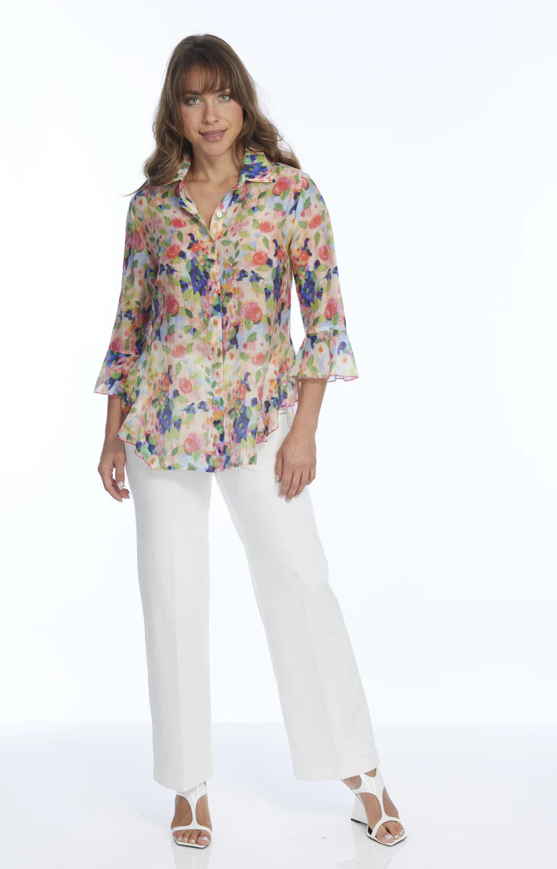 Stella White Denim Pull On Wide Leg Pant