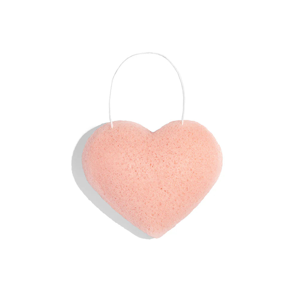 One Love Organics -The Cleansing Sponge Rose Clay Heart