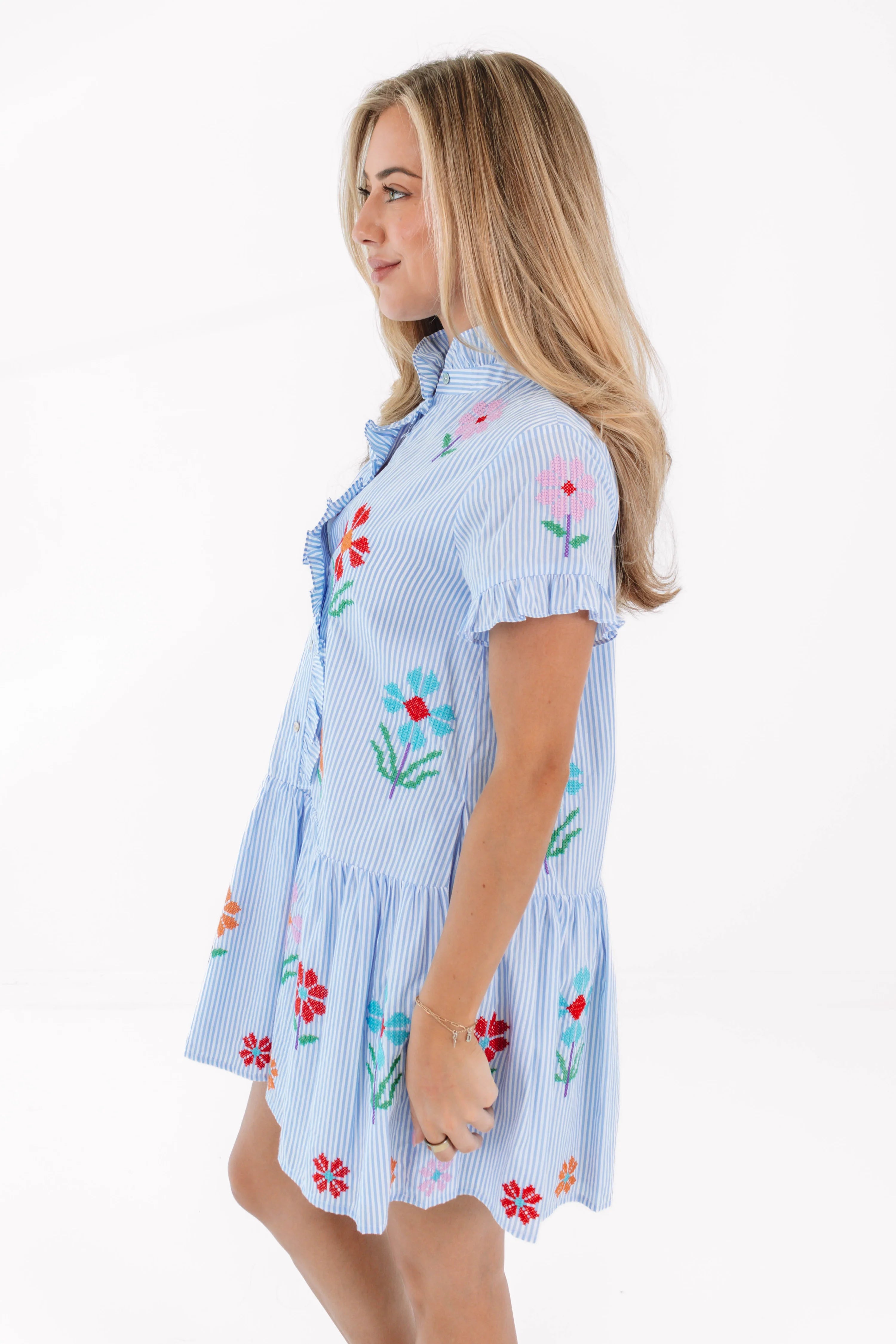 Hunter Ruffle Button Up Dress