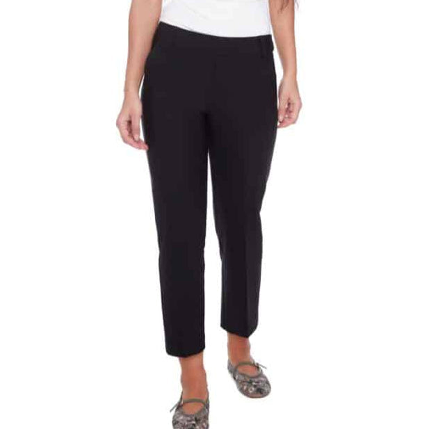 ILTM Sharon Precision Ponte Straight Leg Cropped Pant - Black