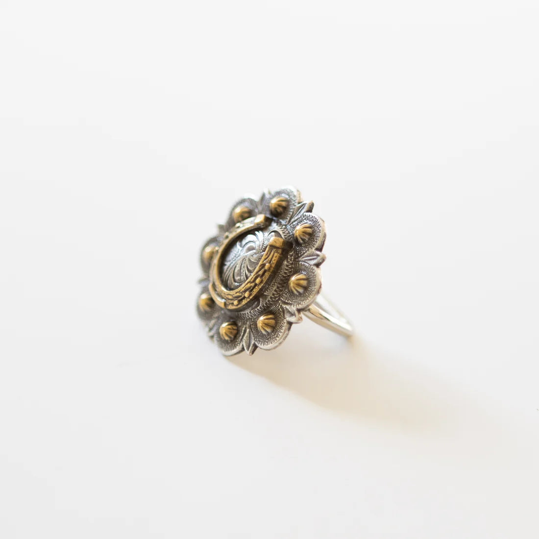 Concho Scarf Slide - Golden Horseshoe