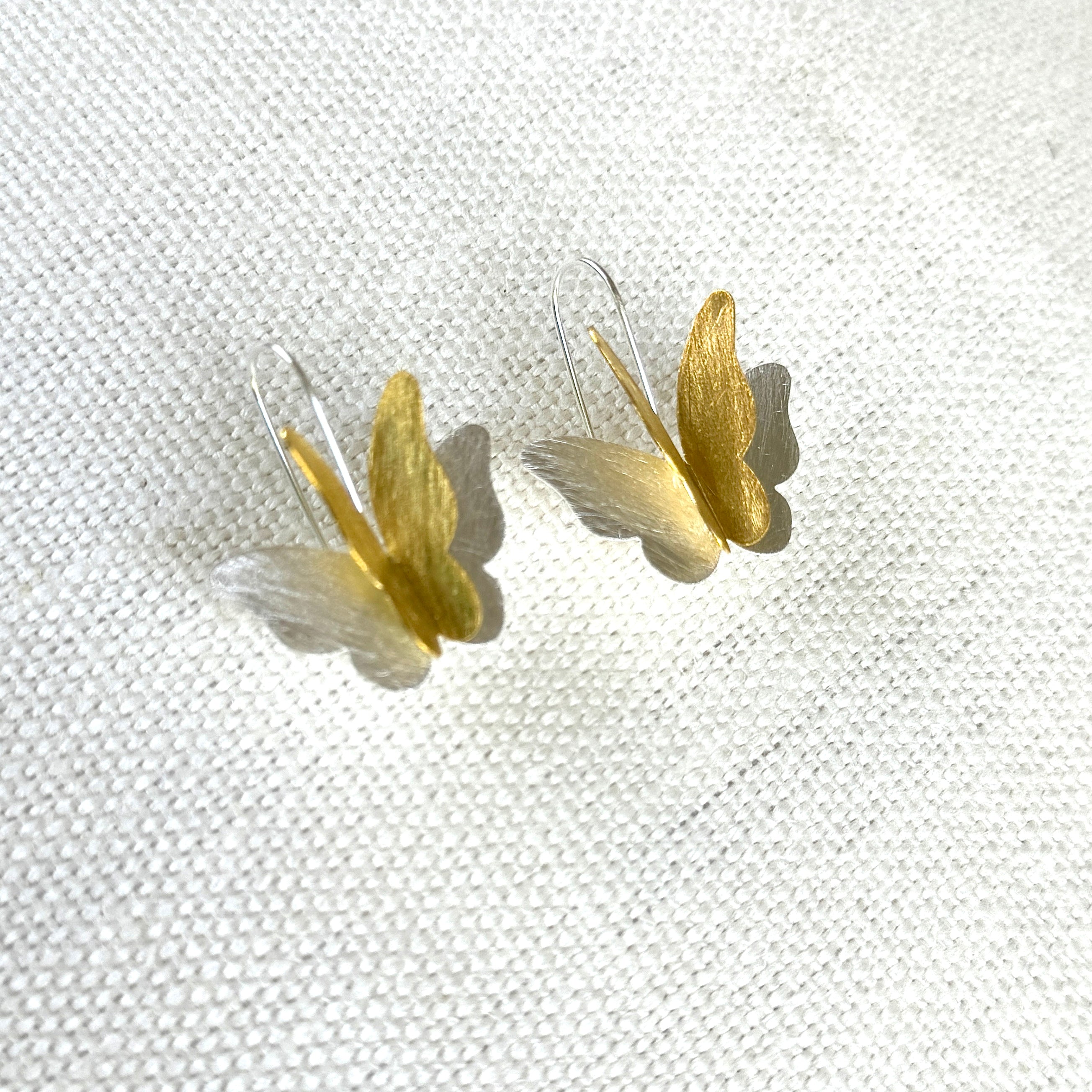 Gold/Silver Butterfly Earrings