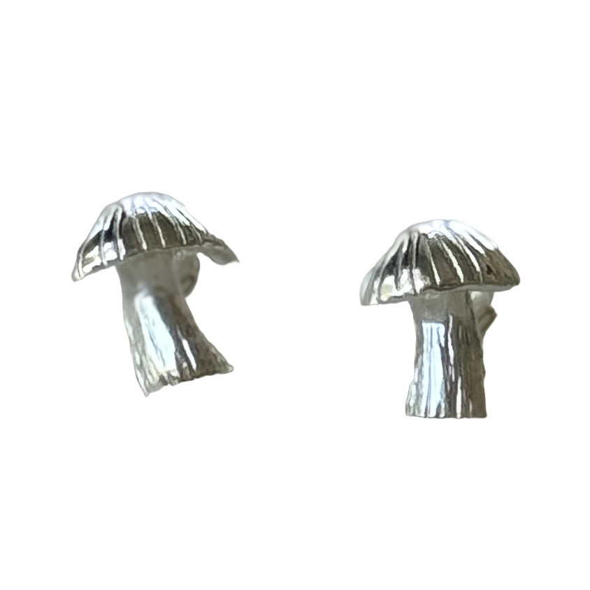 Sterling Mushroom Earrings