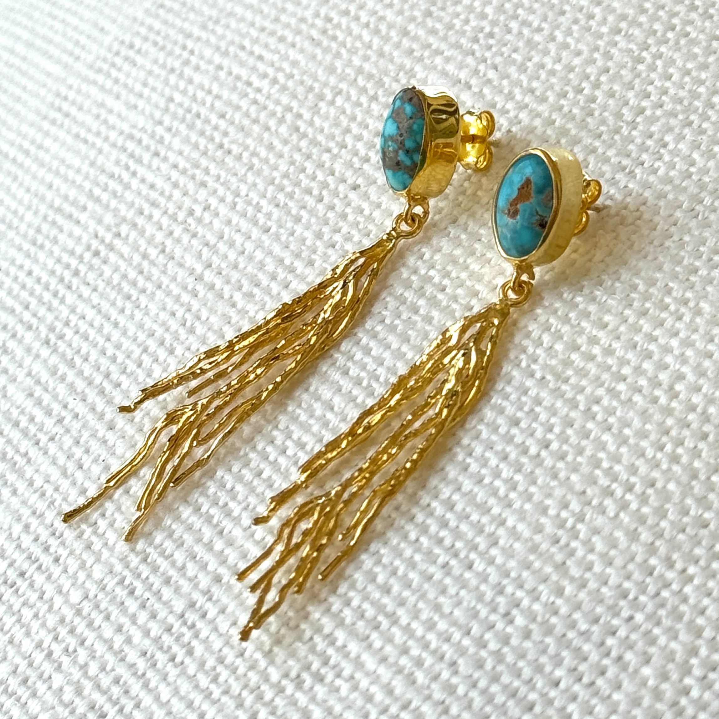 Turquoise & Gold Earring