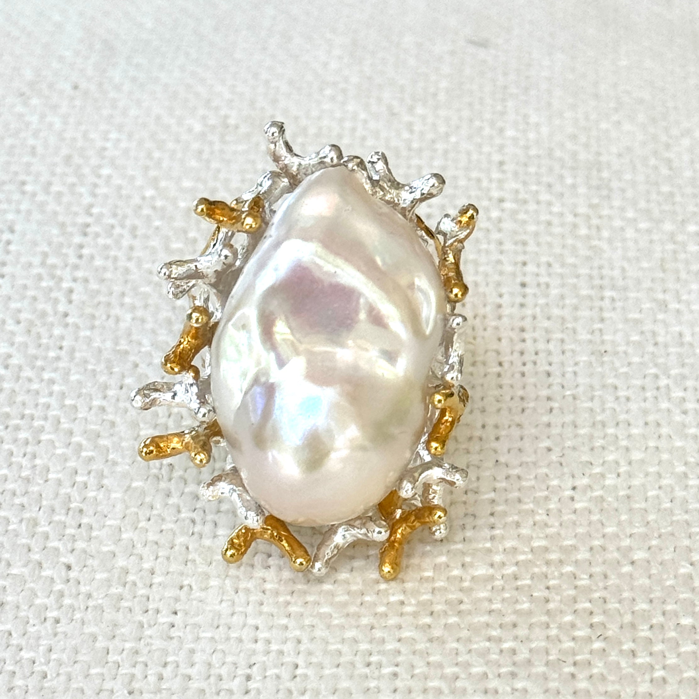 Baroque Pearl Ring - size 9